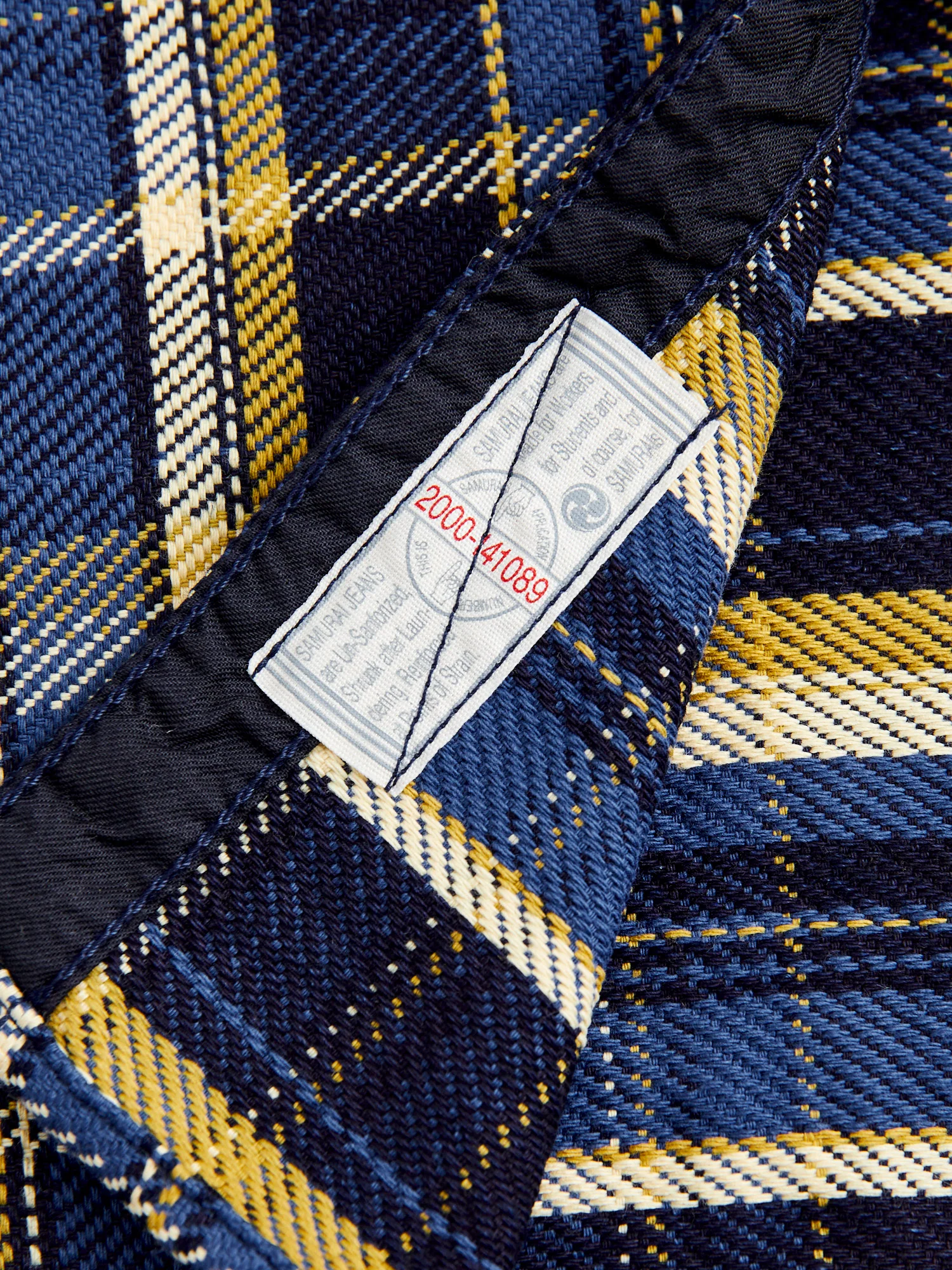SIN23-01W Rope Dyed Flannel Shirt in Blue - Image 8