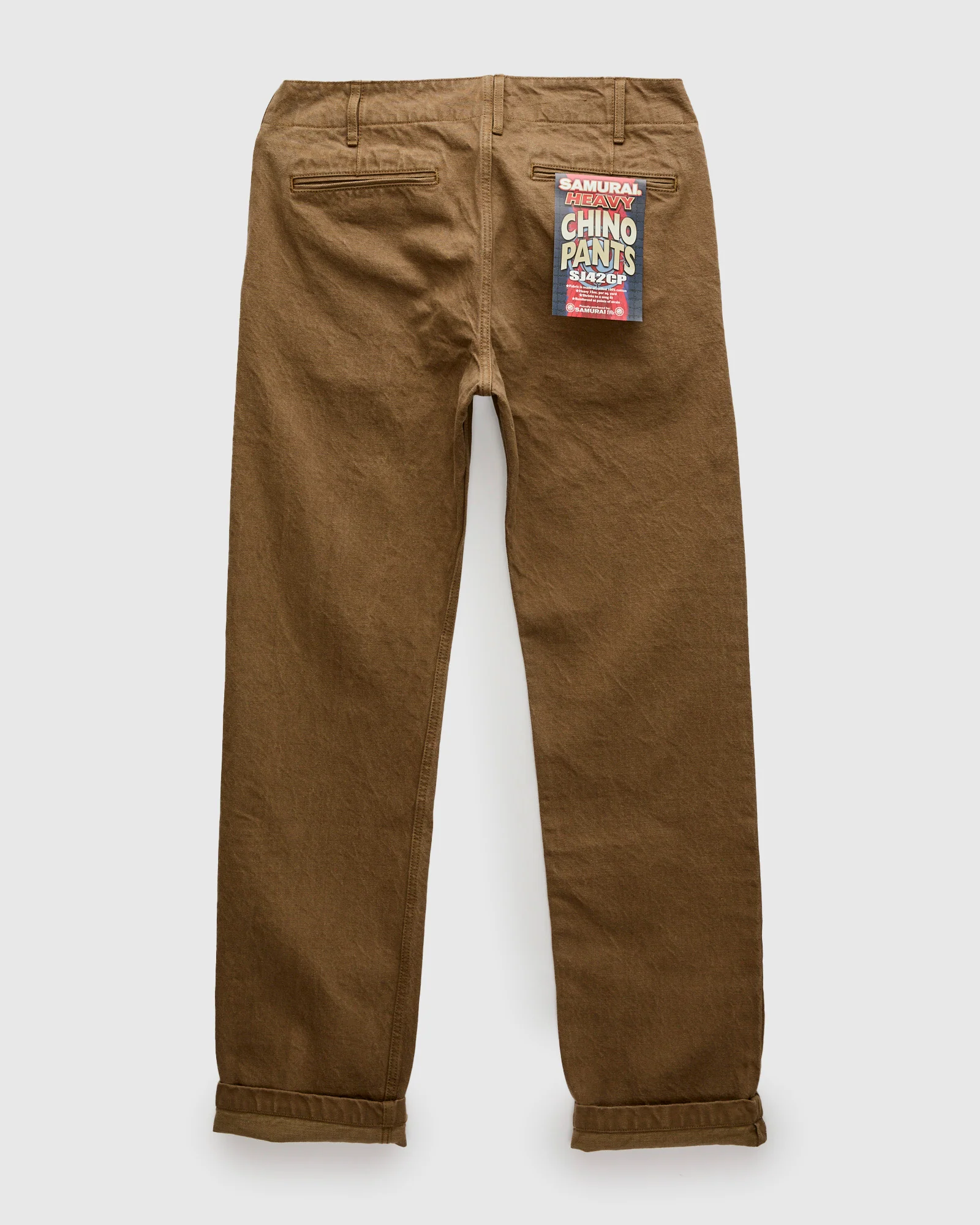 SJ42CP 15oz Selvedge Heavy Chinos in Khaki - Image 3