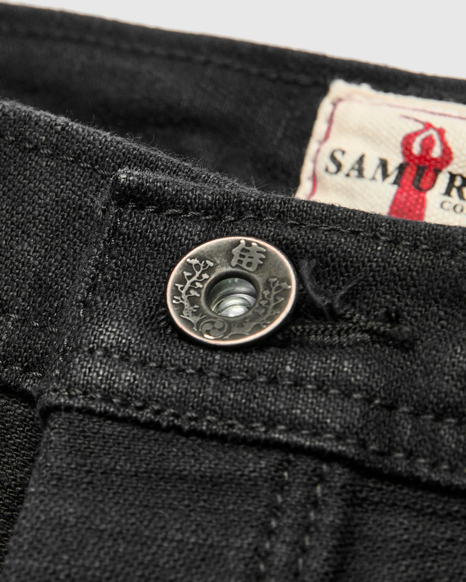 SJ52BK 15oz Heavyweight Selvedge Baker Pants in Black - Image 5