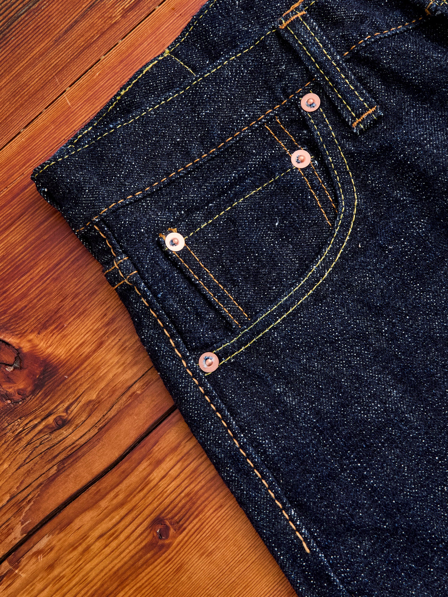 SLB-013 16.5oz Rinsed Selvedge Denim - Slim Tapered Fit - Image 7