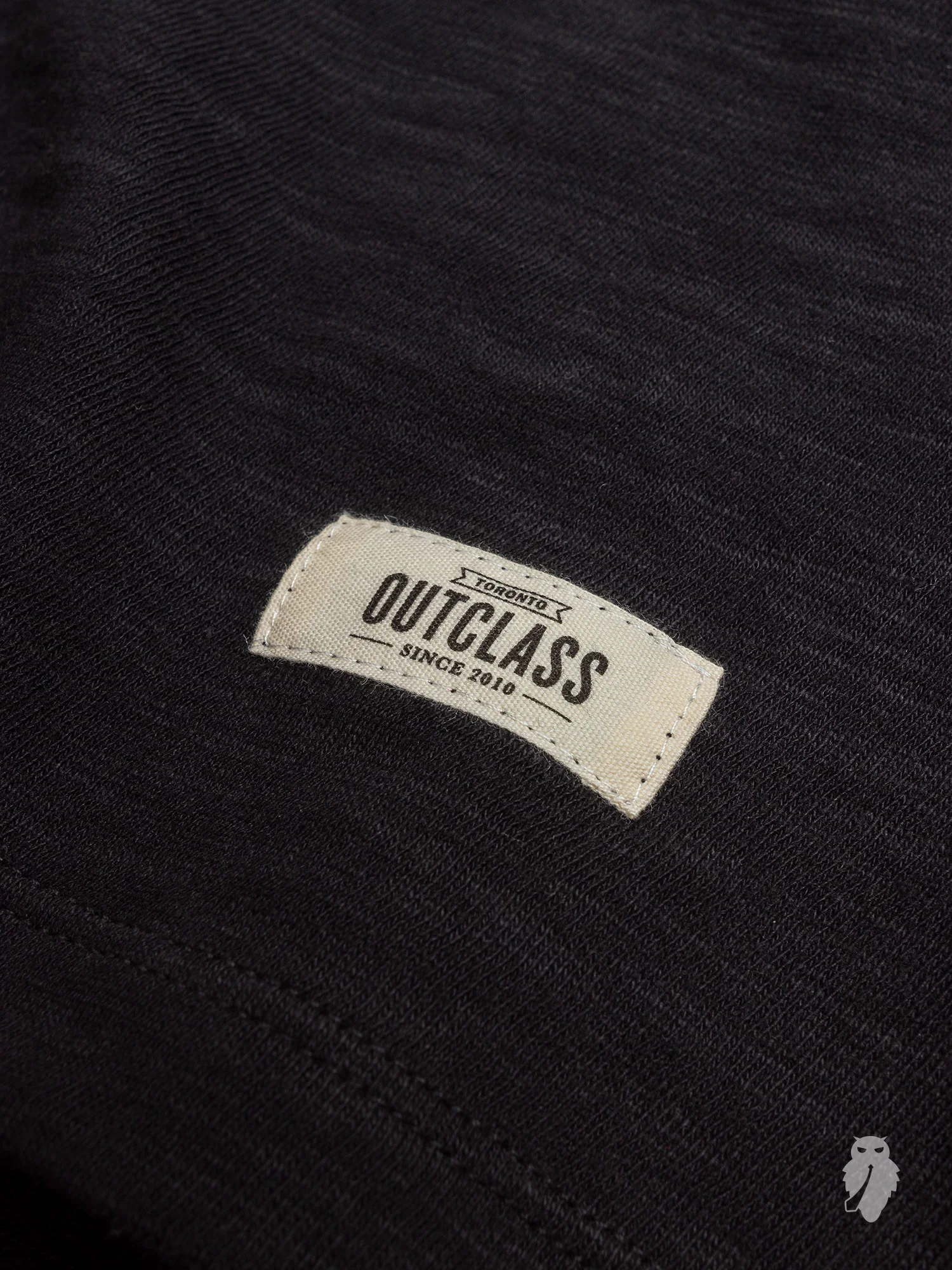 Slub Long Sleeve T-Shirt in Black - Image 5