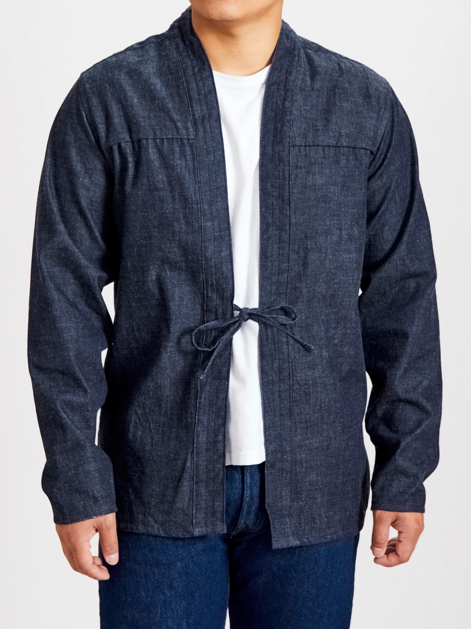 "Slub Nep Rinsed Denim" Kimono Shirt - Image 2