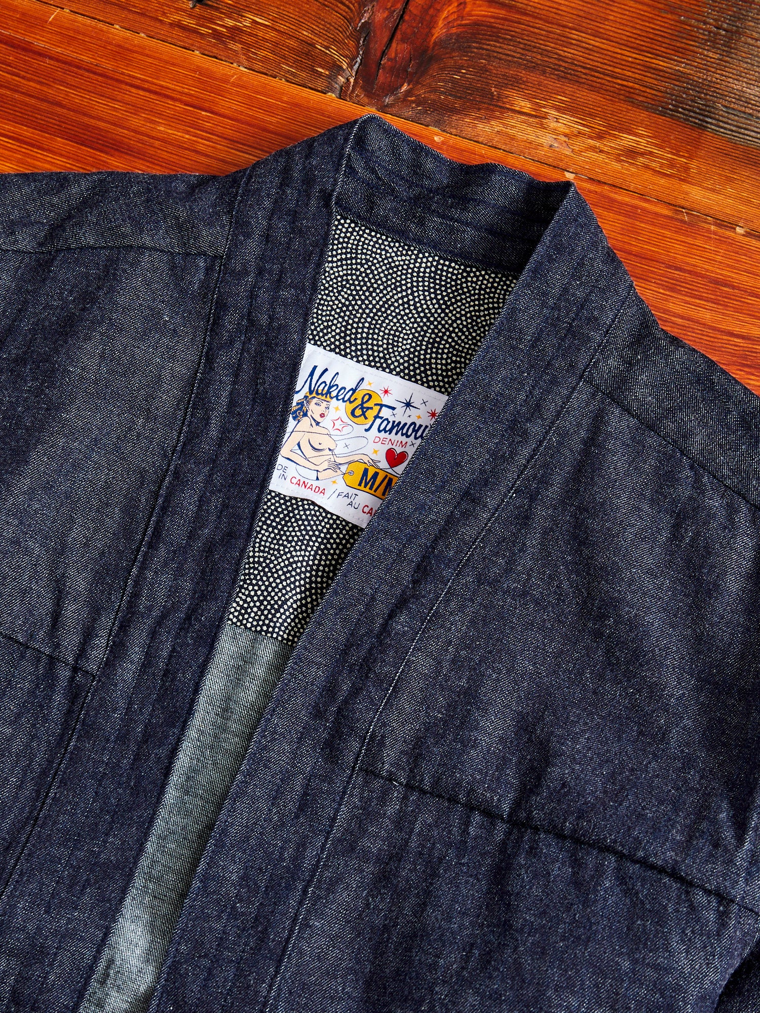 "Slub Nep Rinsed Denim" Kimono Shirt - Image 3