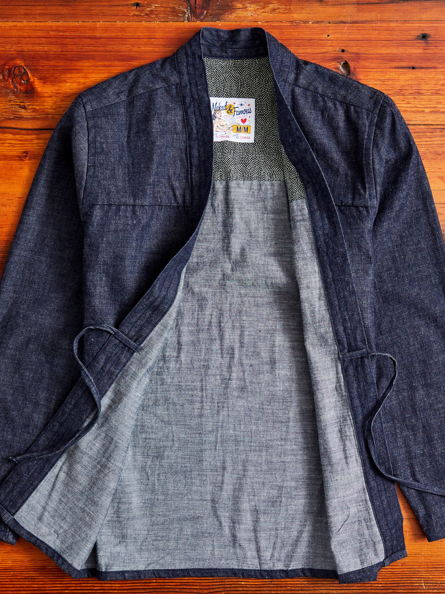 "Slub Nep Rinsed Denim" Kimono Shirt - Image 4