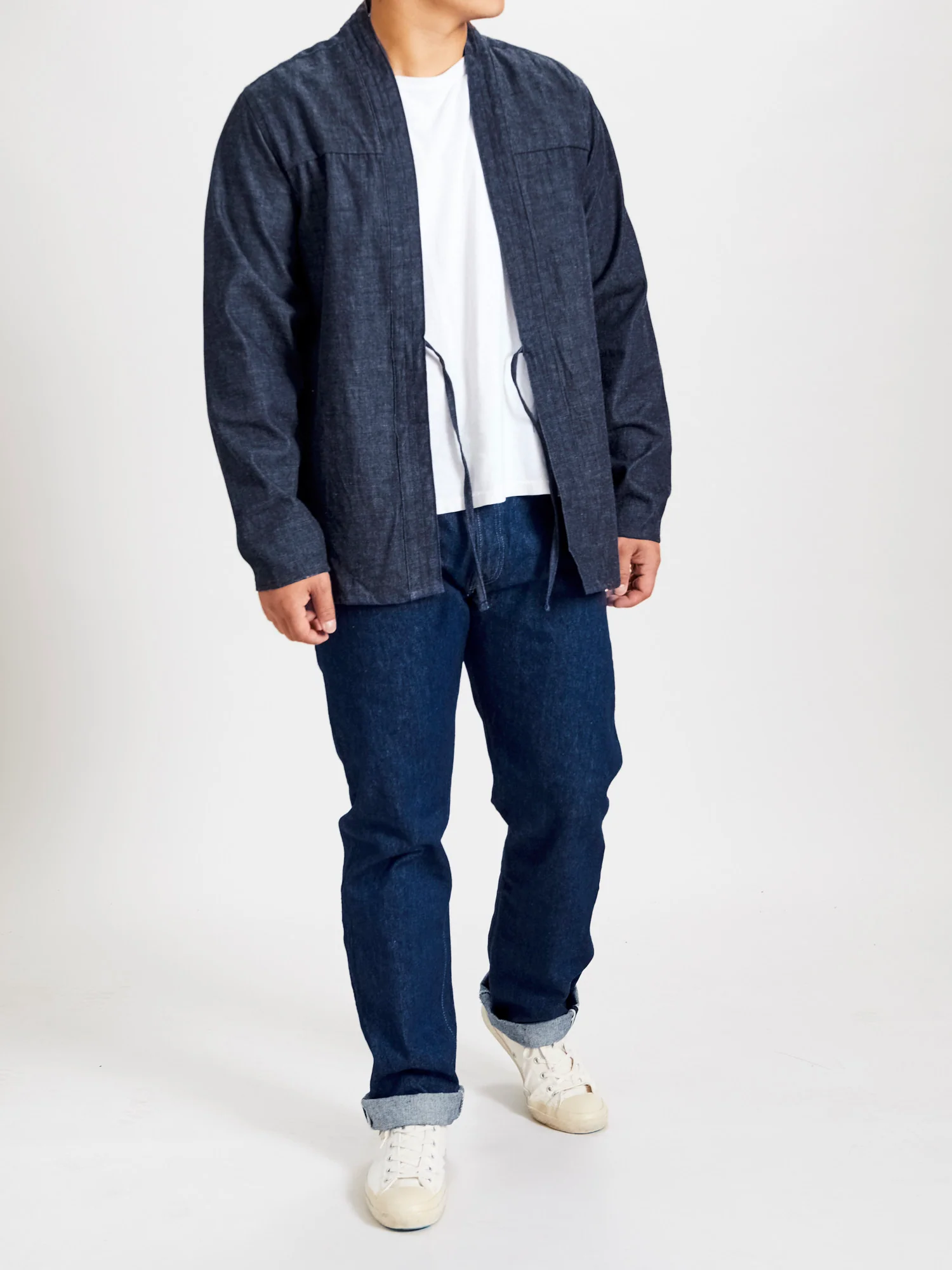 "Slub Nep Rinsed Denim" Kimono Shirt - Image 9