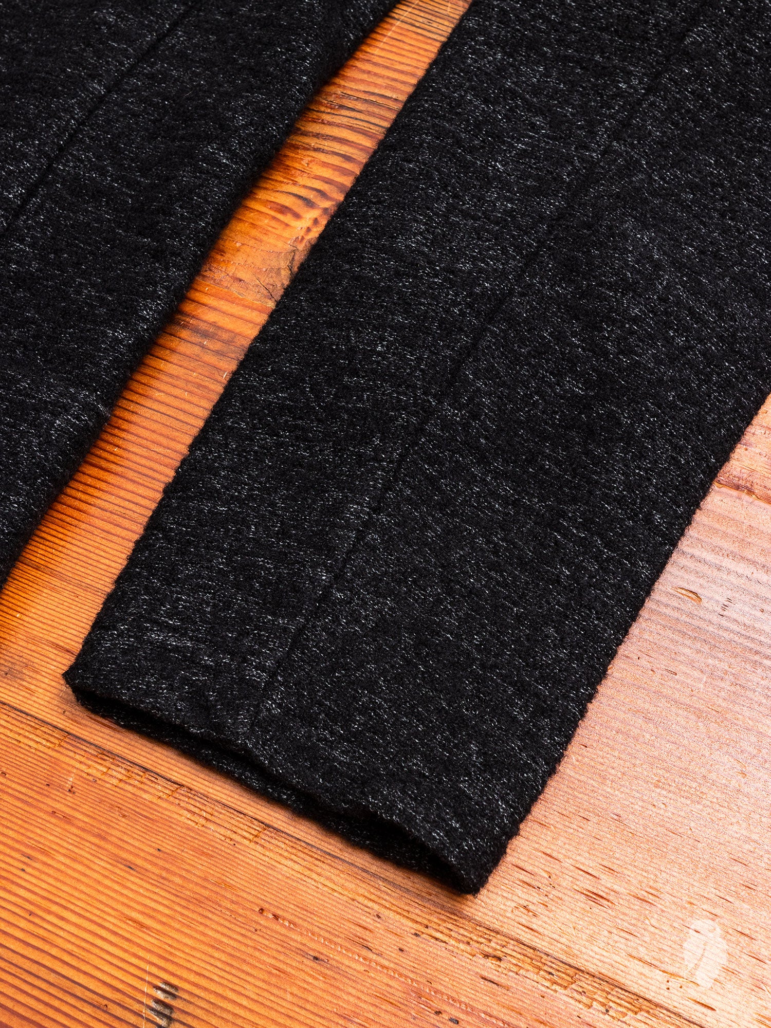 Slub Weave Stole Collar Blazer in Black - Image 5