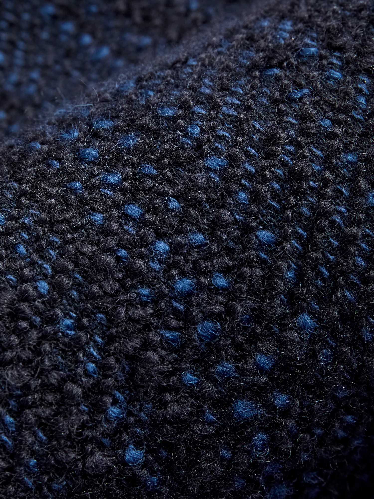 Slub Yarn Tweed 5B Jacket in Dark Navy - Image 10