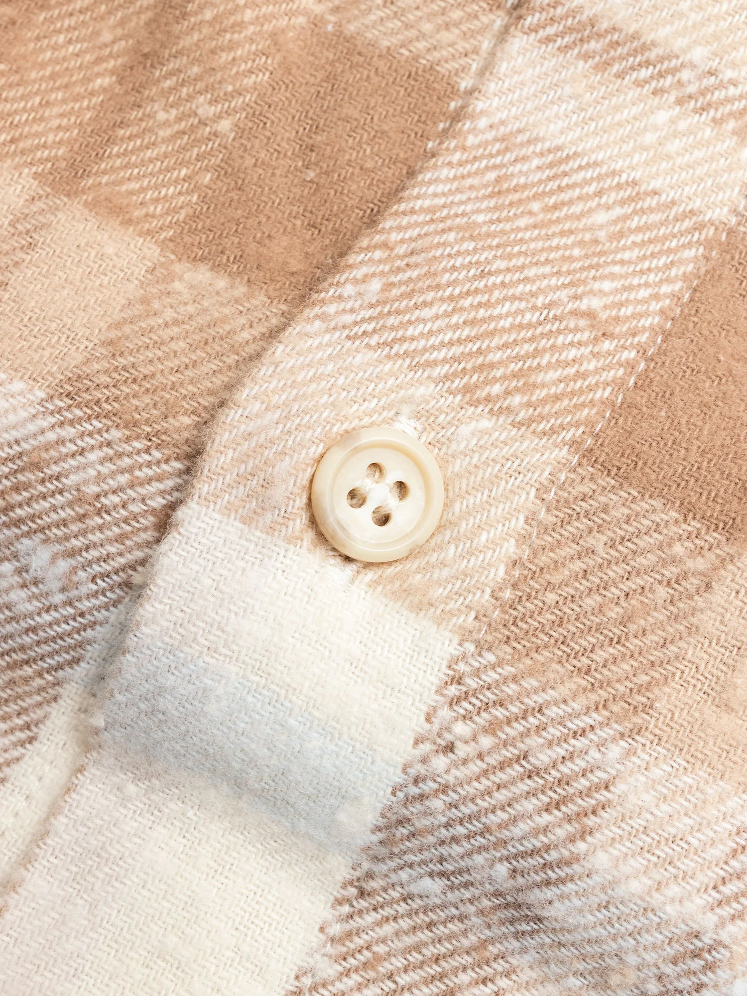 Sly Straight Hem Flannel in Carmel - Image 4