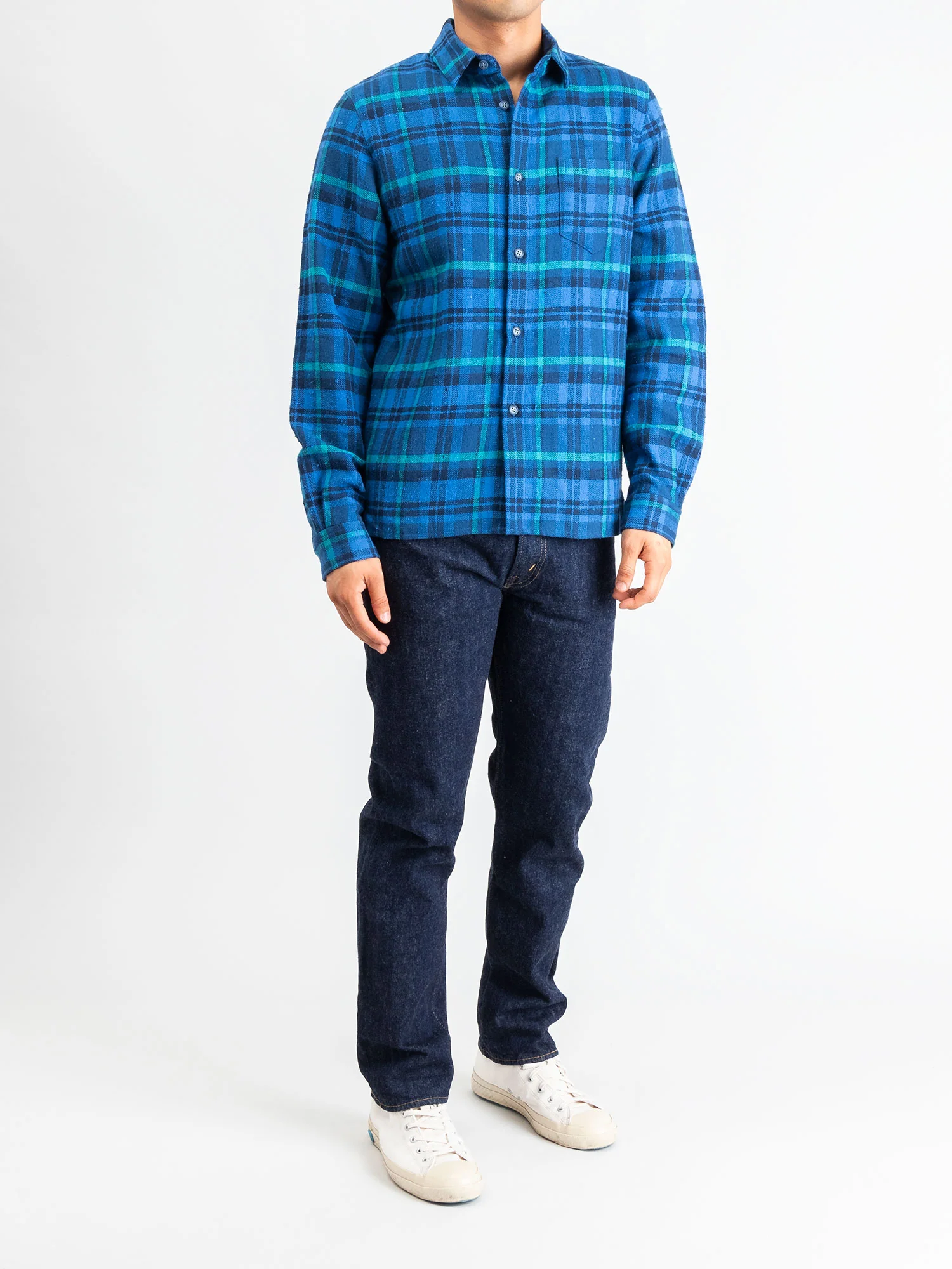 Sly Straight Hem Flannel in Coronado Check - Image 9