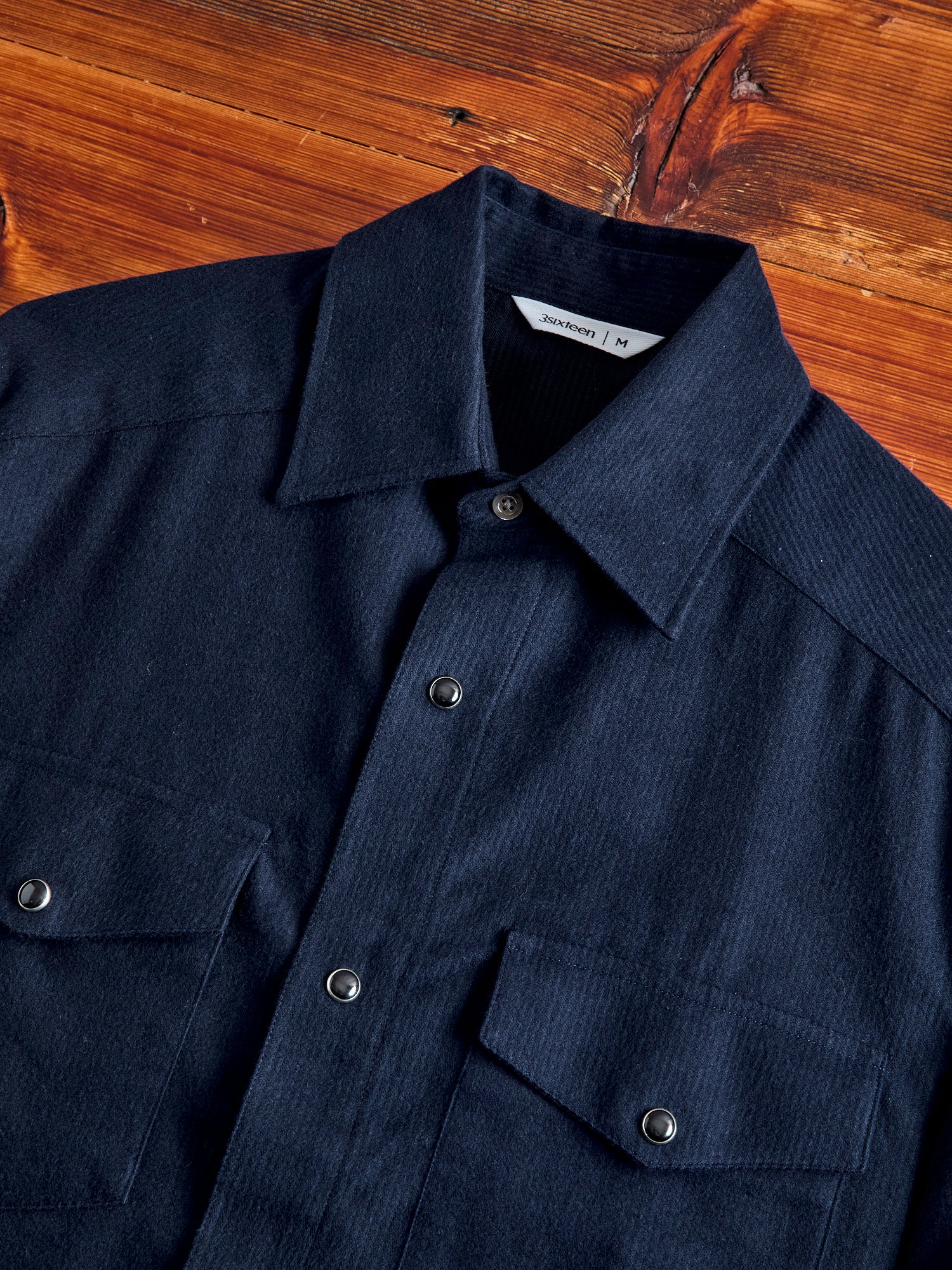 Snap Western Shirt in Midnight Shadow Stripe - Image 3