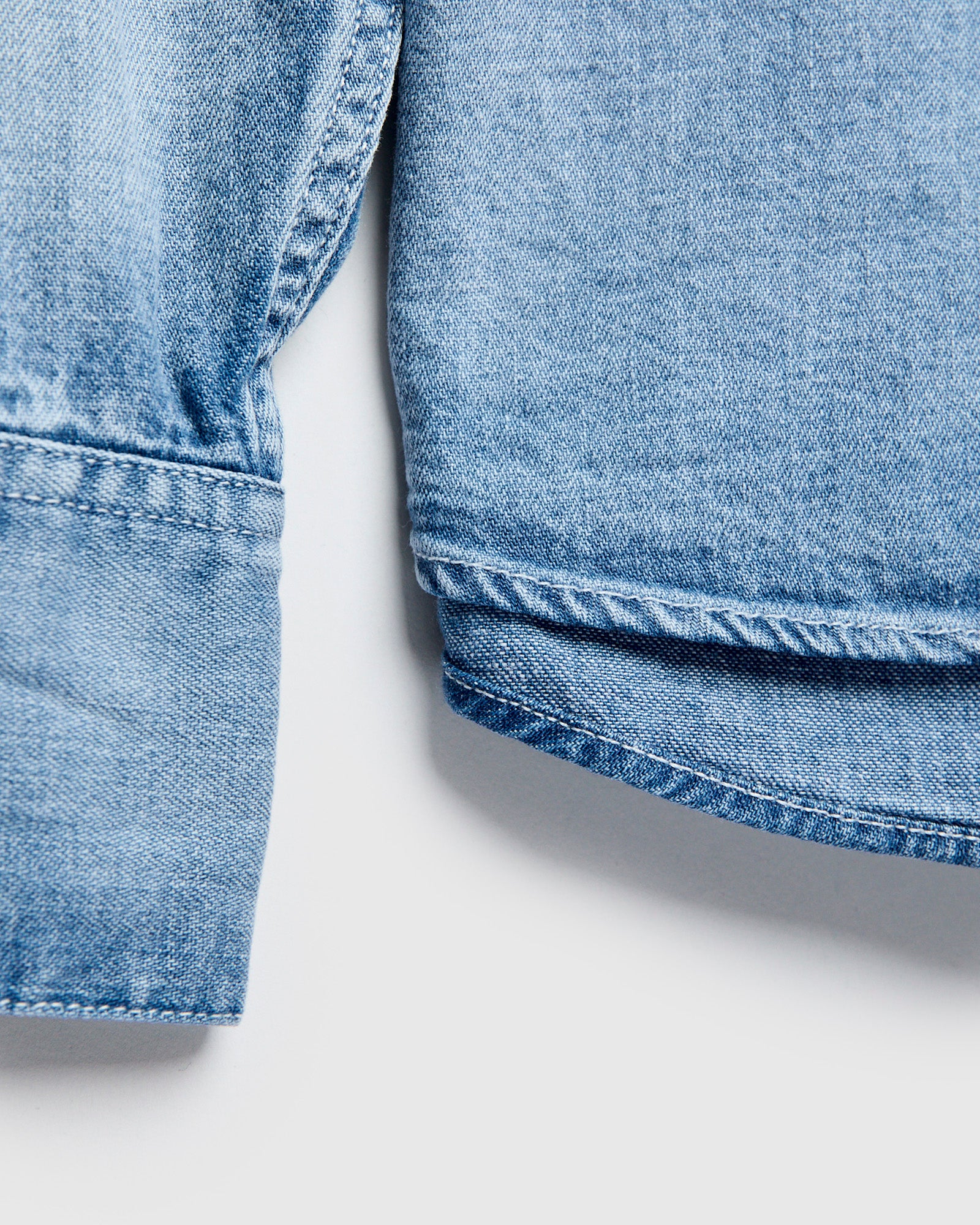 Social Sculpture Shirt Damaged in Light Indigo - Image 8