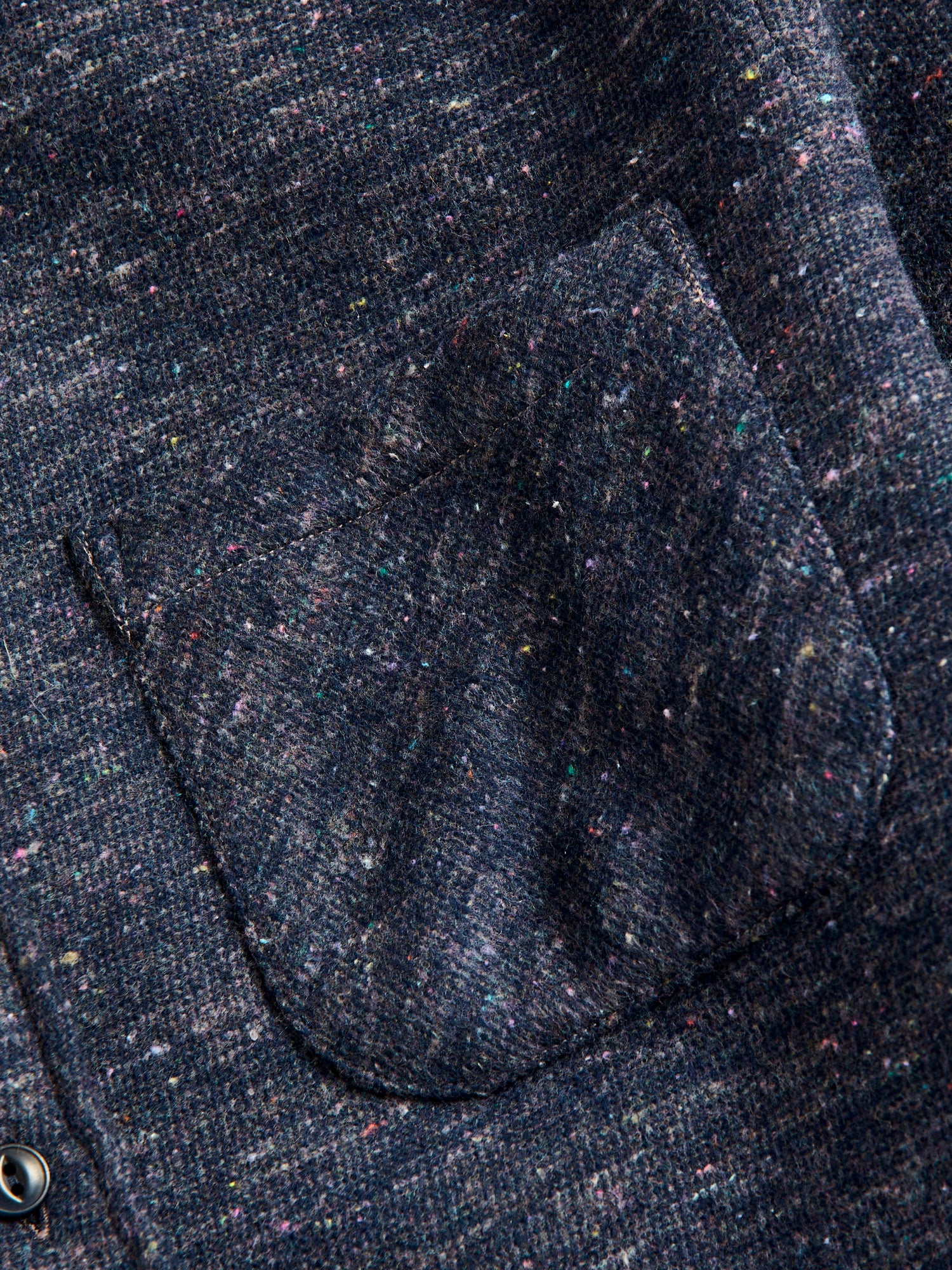 Soft Rude Button-Up Shirt in Blue Melange - Image 4
