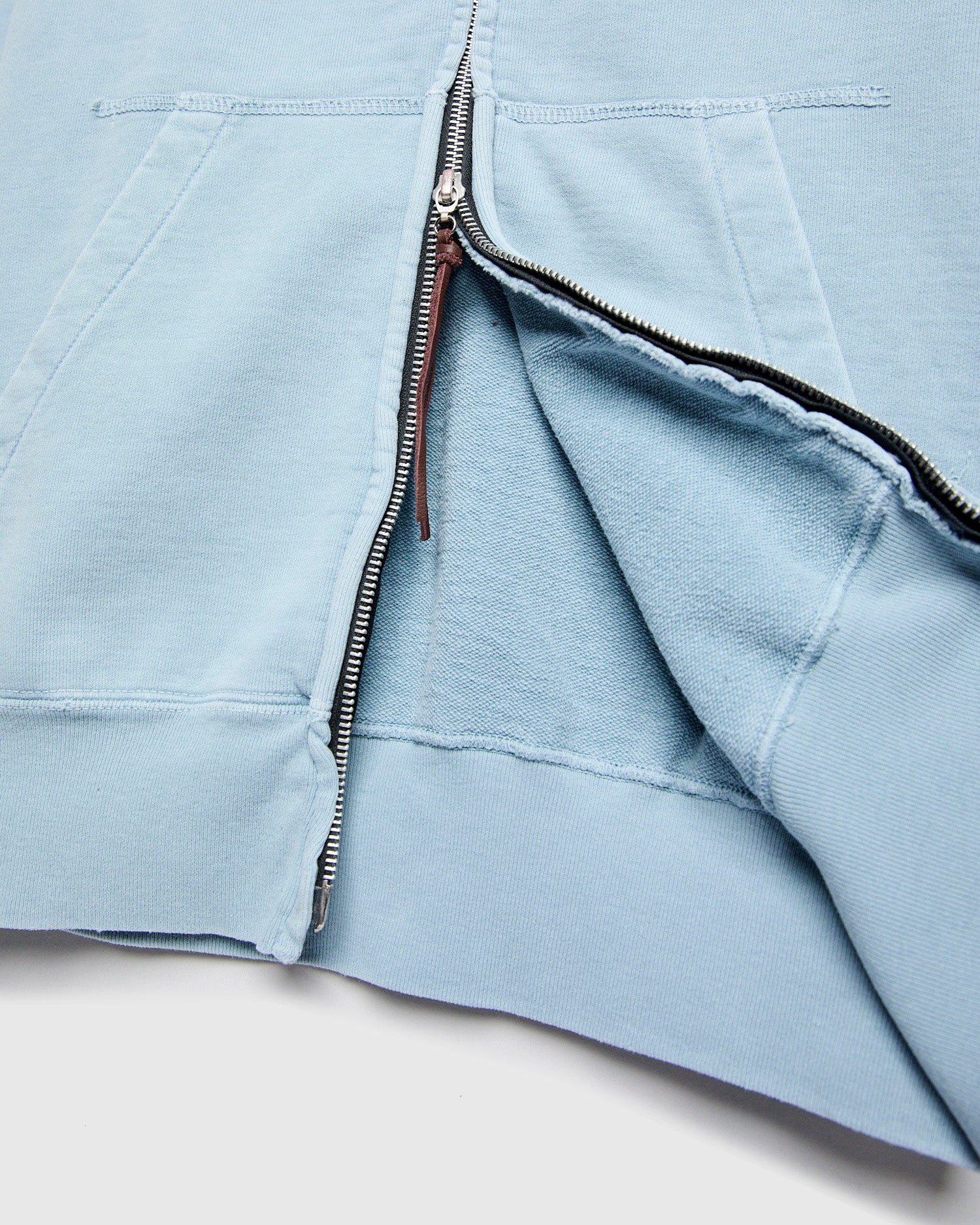 Special Finish Zip Hoodie in Sax - Image 8