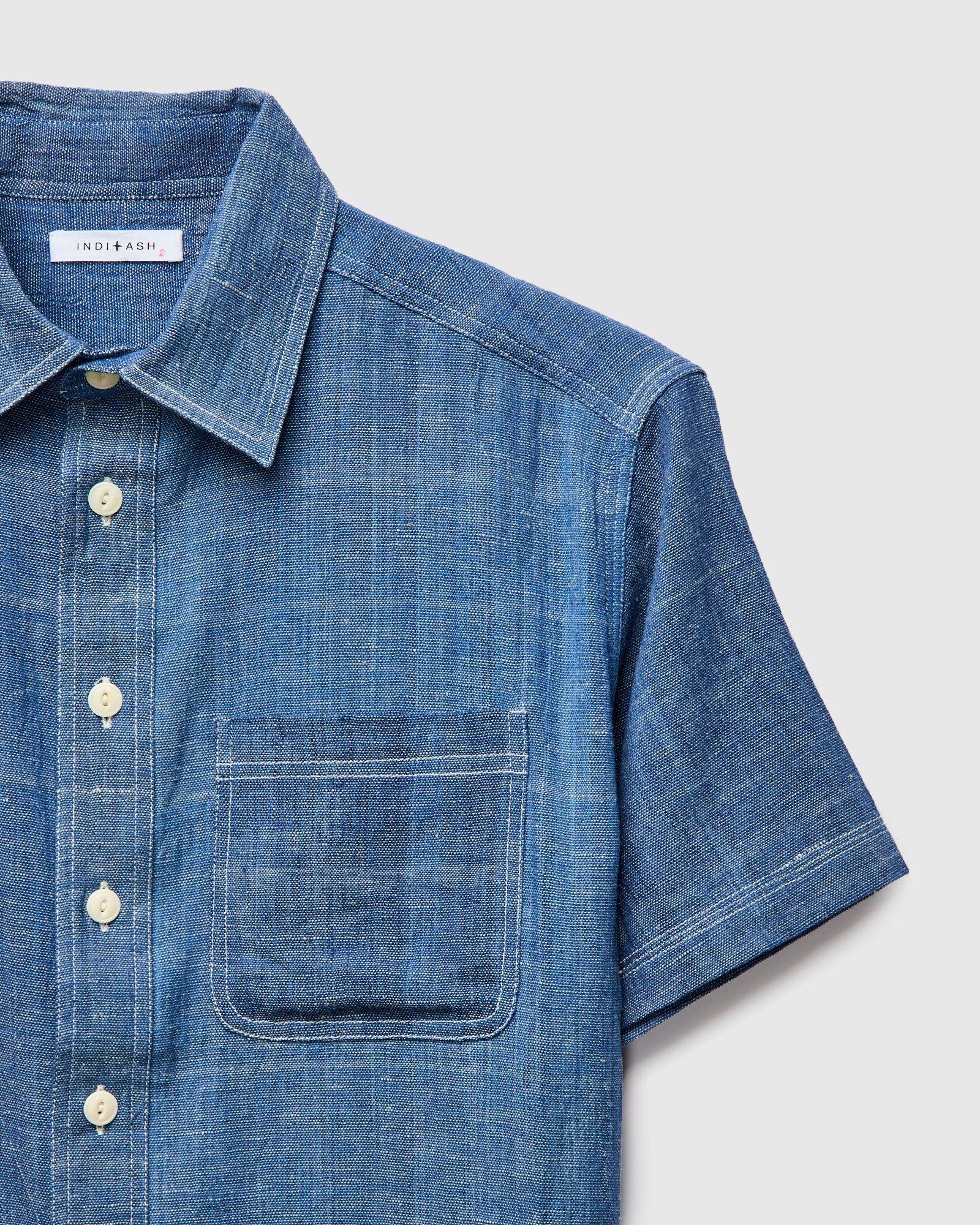 SS Marc Shirt in Indigo White - Image 3