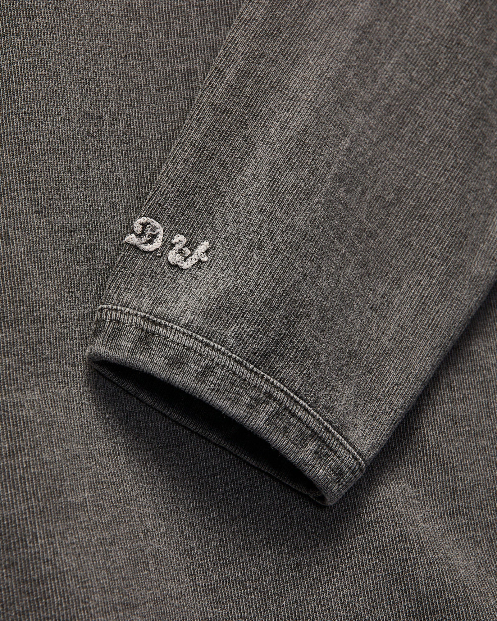 Stand Wheeler Long Sleeve Pigment-Dyed Tee in Sumikuro - Image 5