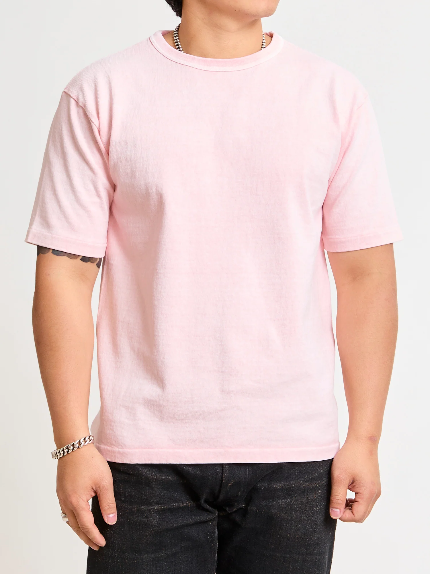 Stand Wheeler Pigment-Dyed T-Shirt in Pink - Image 2