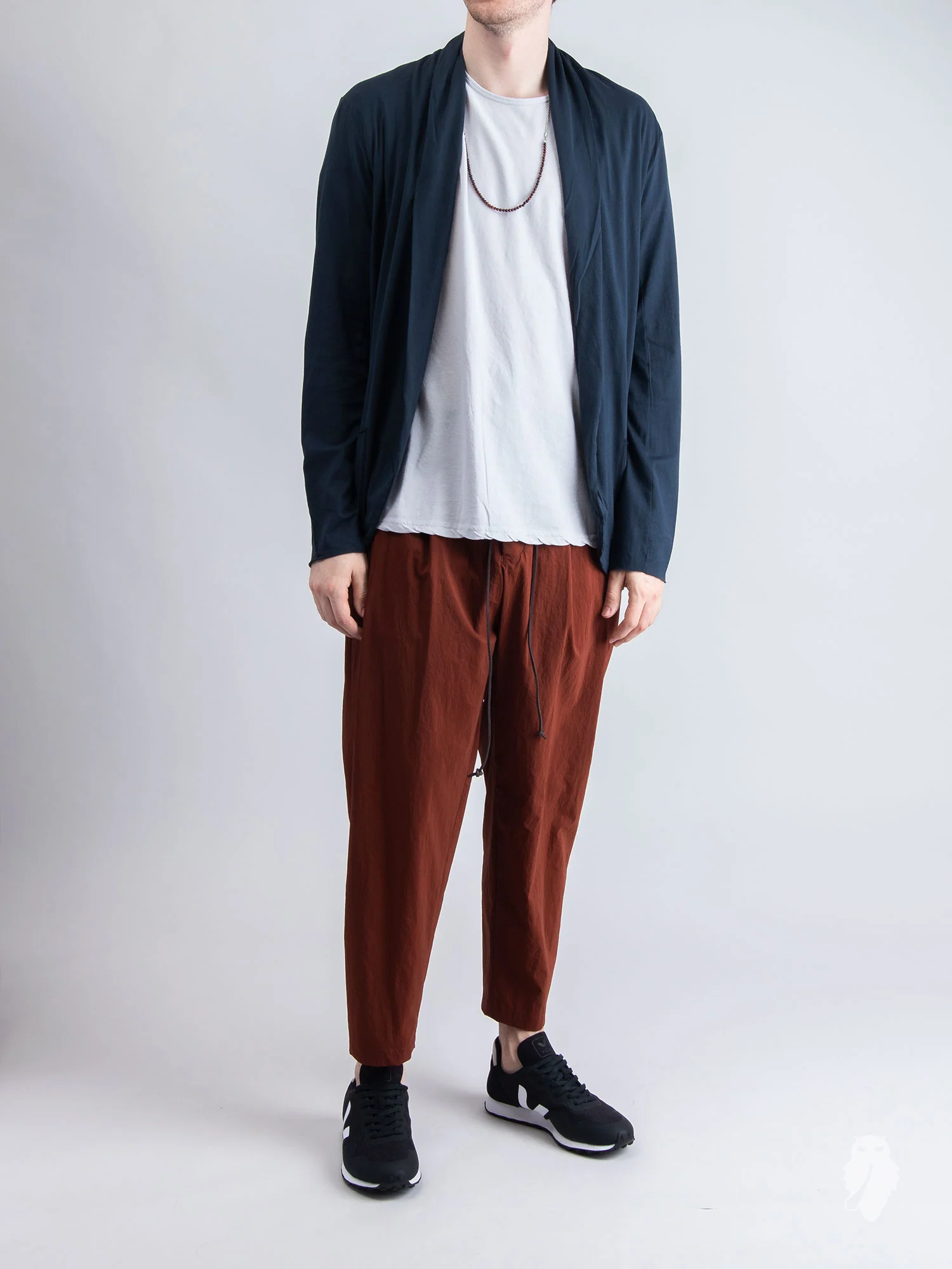 Stole Collar Cardigan in Emerald - Image 7