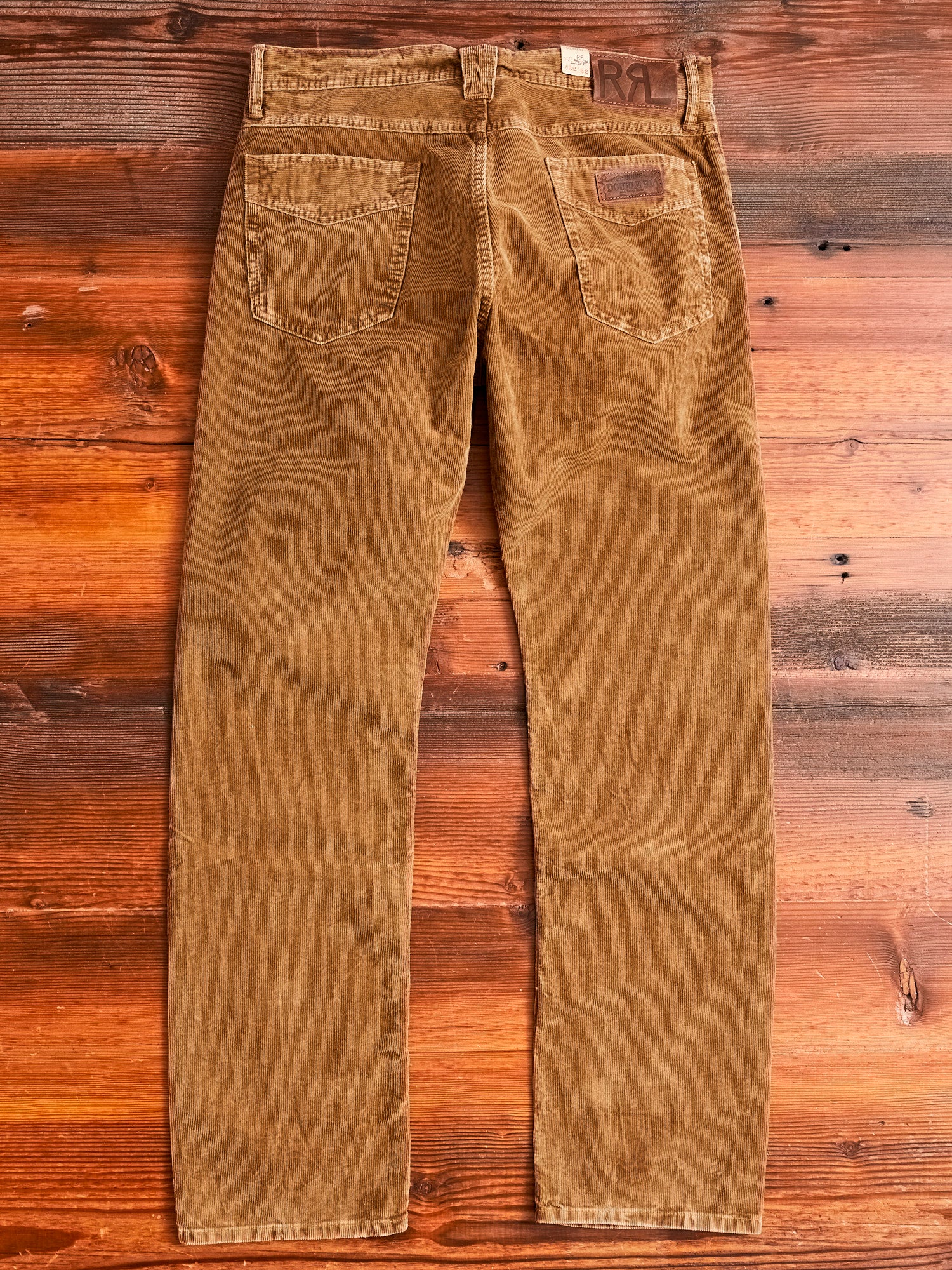 "Ro-Buck" Straight Fit Corduroy Pants in Tan - Image 12