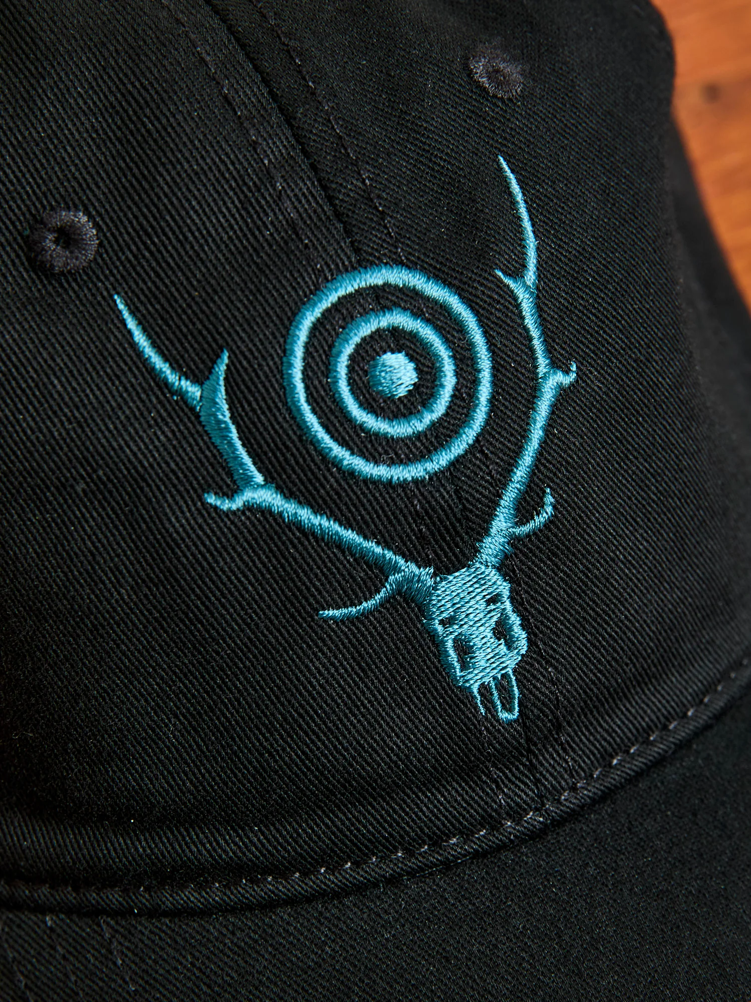 Strap Back Dad Cap in Black - Image 5