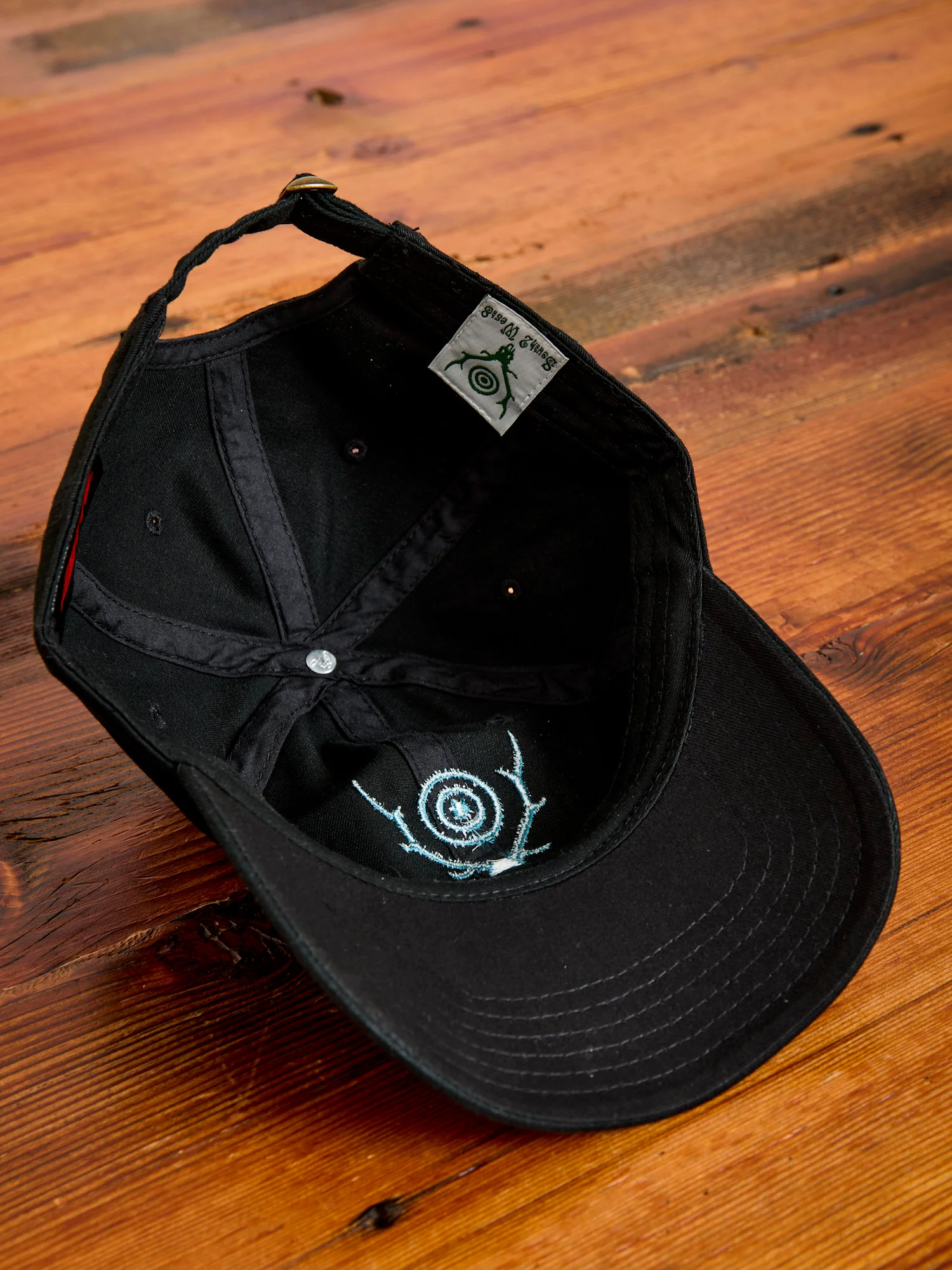 Strap Back Dad Cap in Black - Image 7