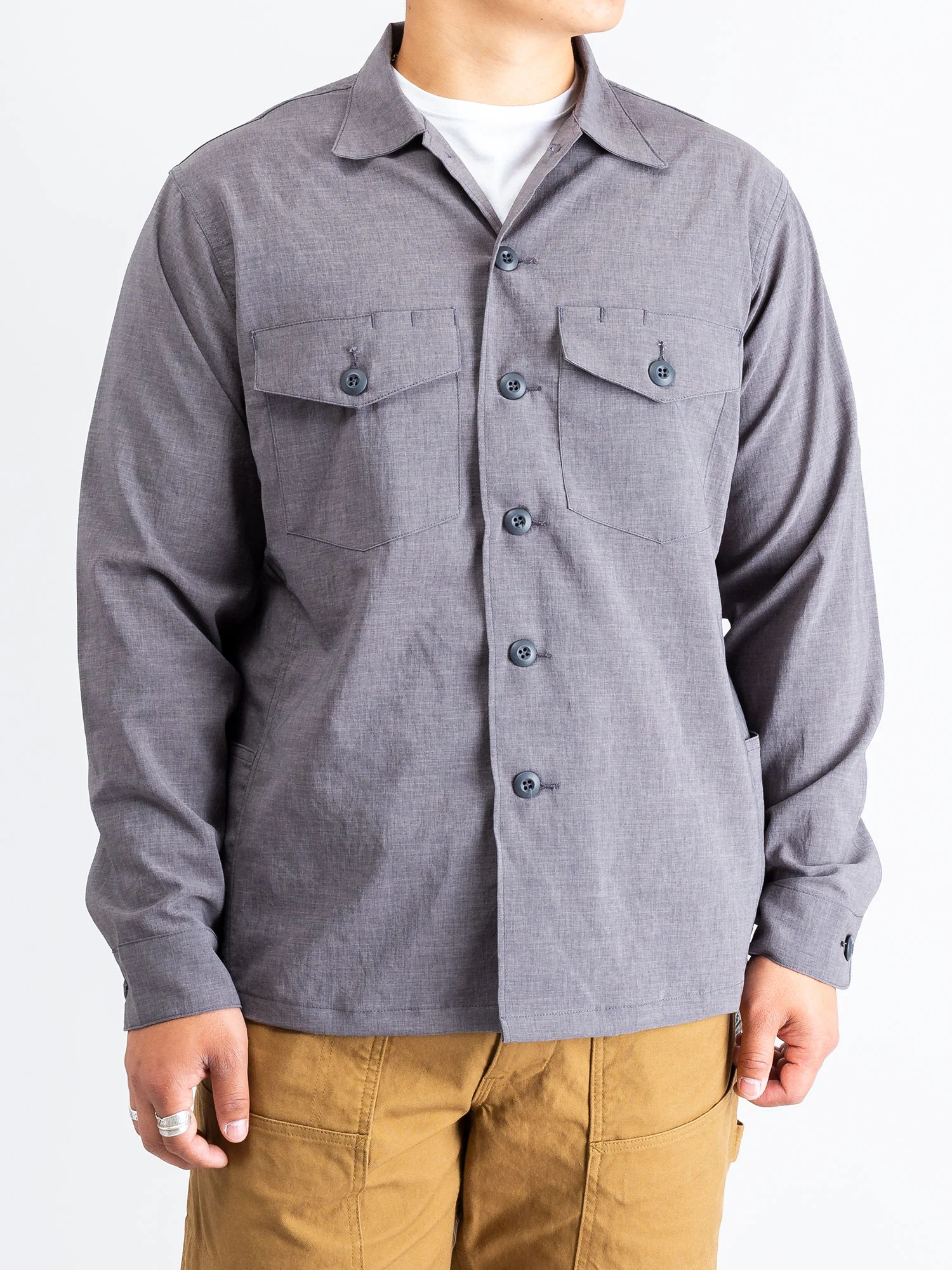 Stretch Gardener Half Shirt in Charcoal - Image 2