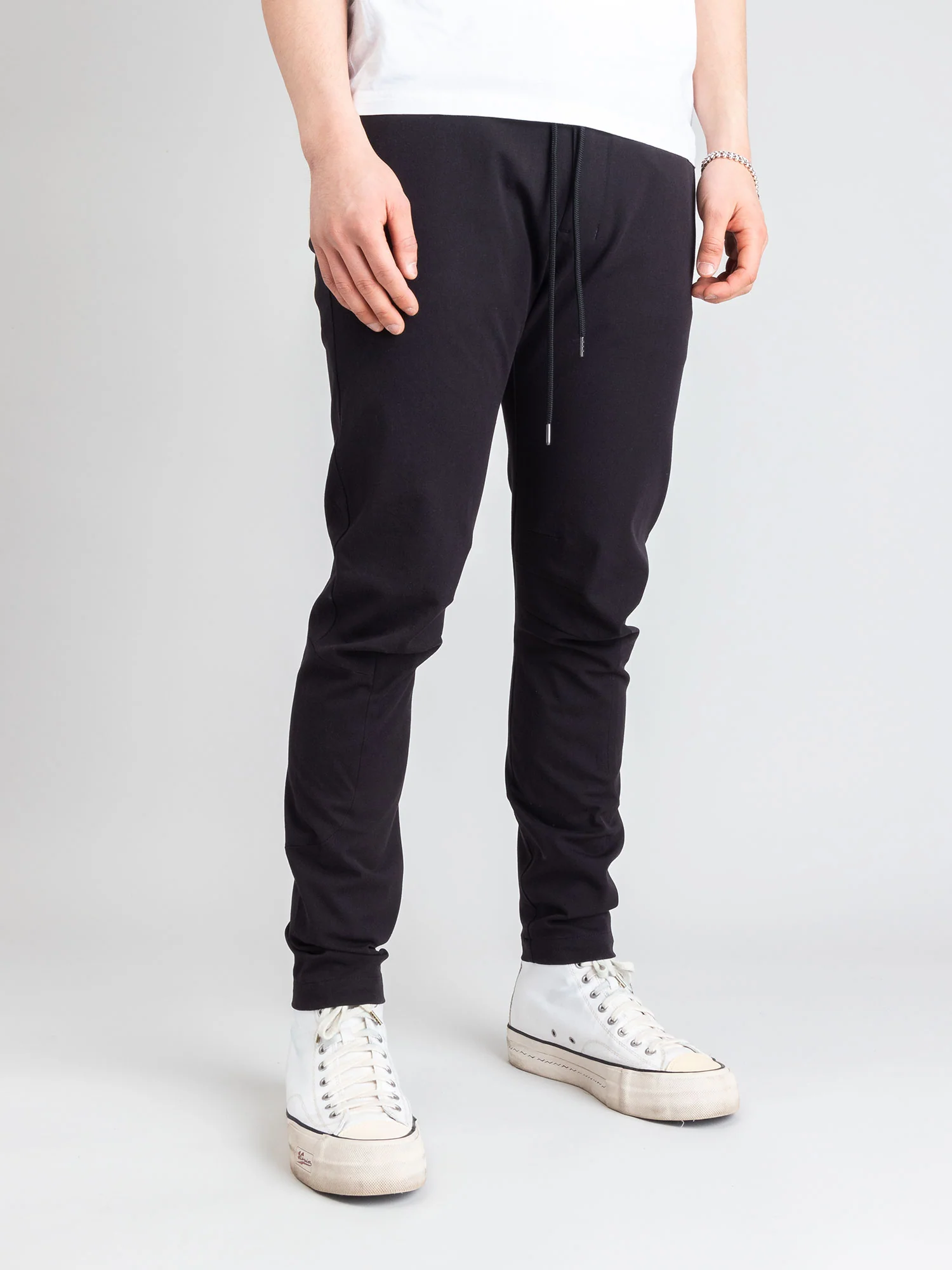 Stretch Twill Biker Pants in Black - Image 2