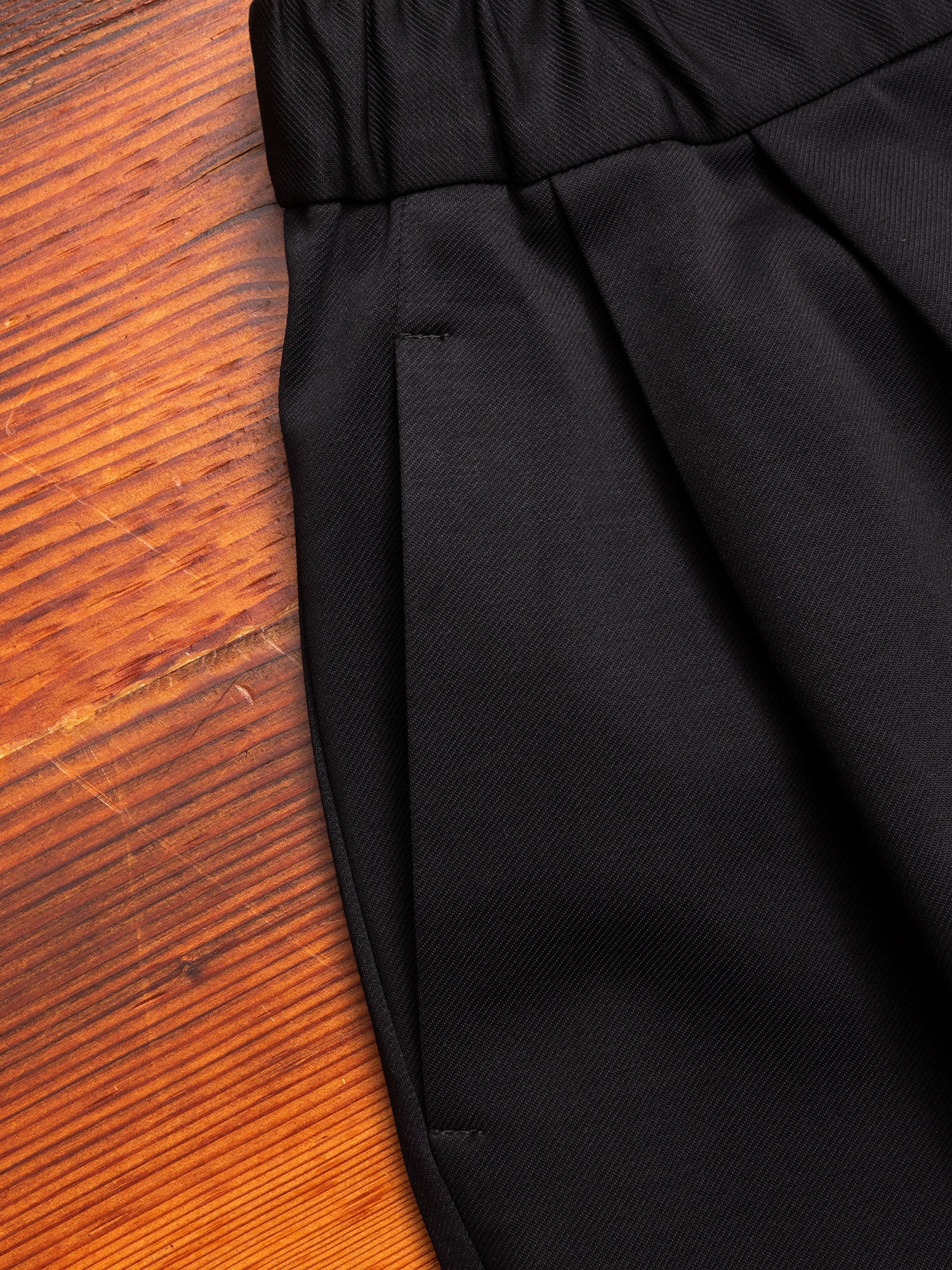 Stretch Twill Sarouel Pants in Black - Image 3