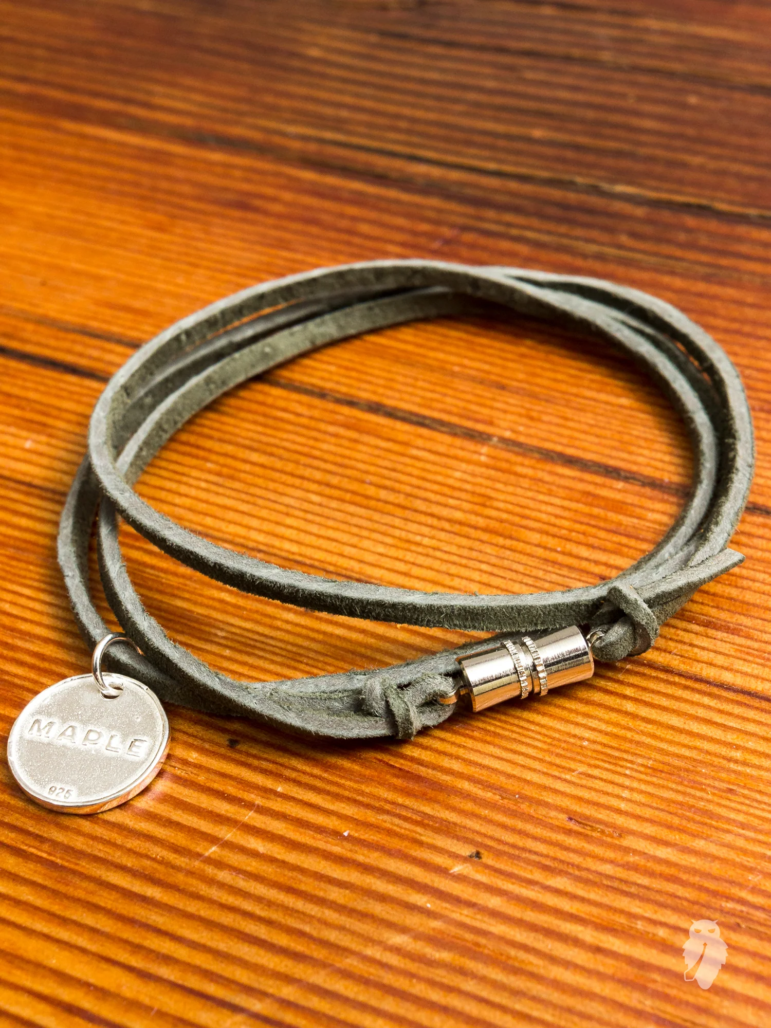 Suede Multi Wrap Bracelet in Olive - Image 3
