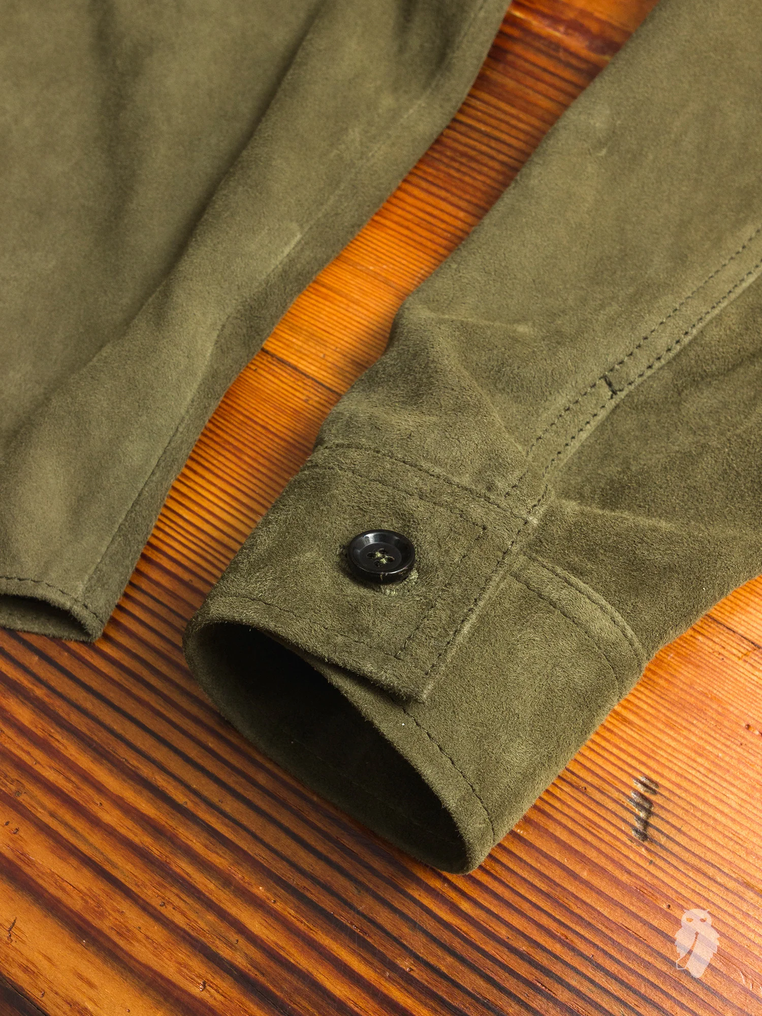 Suede Zip Shirt in Birch - Image 6