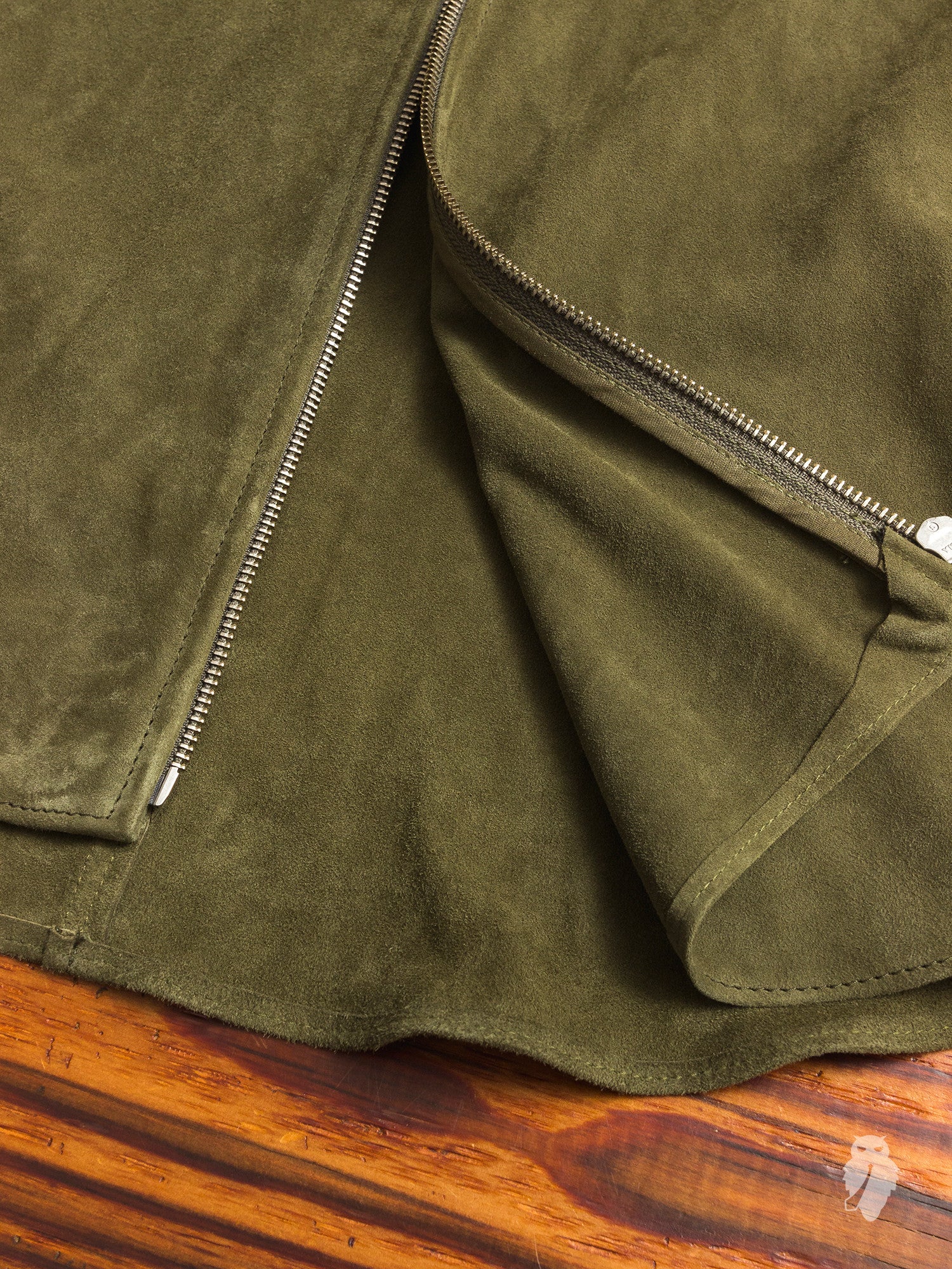 Suede Zip Shirt in Birch - Image 7