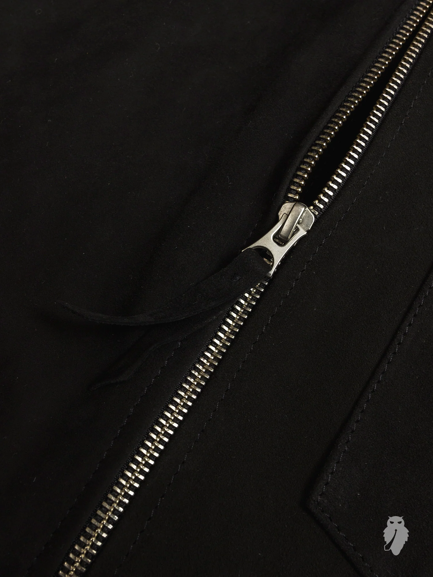Suede Zip Shirt in Black - Image 5