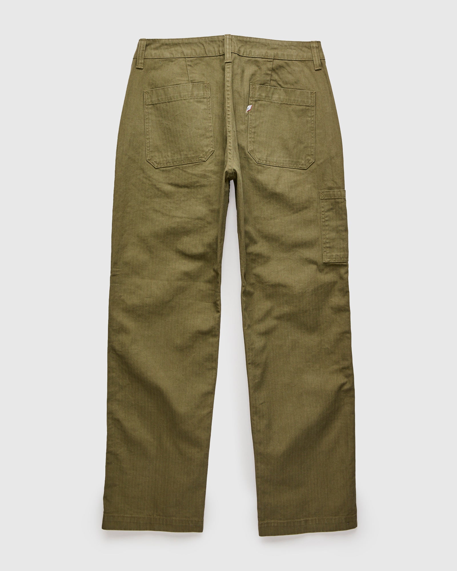 Sulfur Dye Herringbone Work Pants in Olive - Image 2