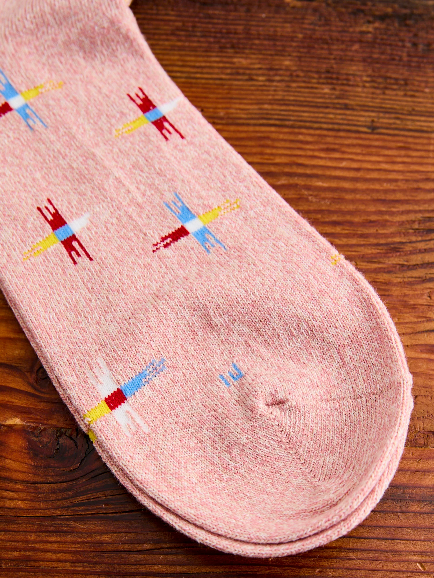 Sun Cross Crew Sock in Pink - Image 3