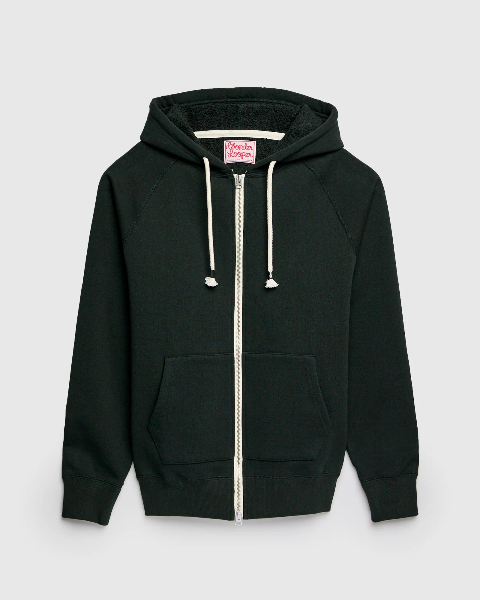 Super Looper Zip Hoodie in Sumi Black