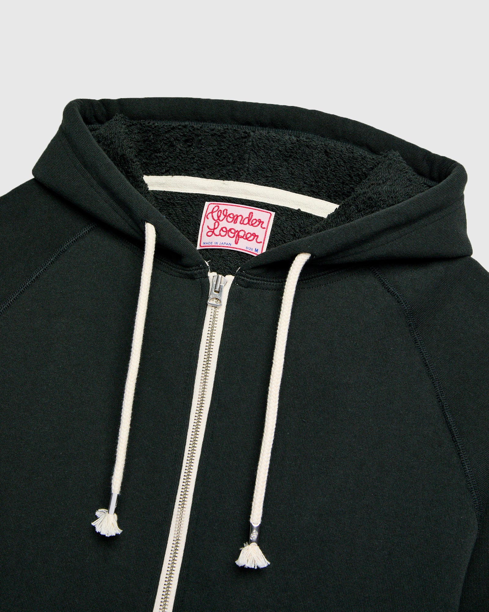 Super Looper Zip Hoodie in Sumi Black - Image 3