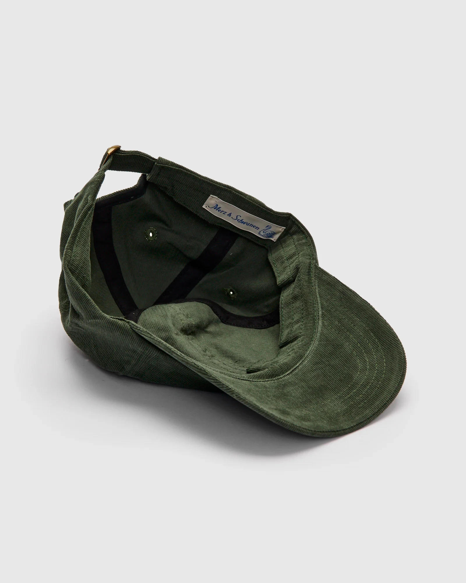 Swan Logo Corduroy Cap in Forest - Image 4