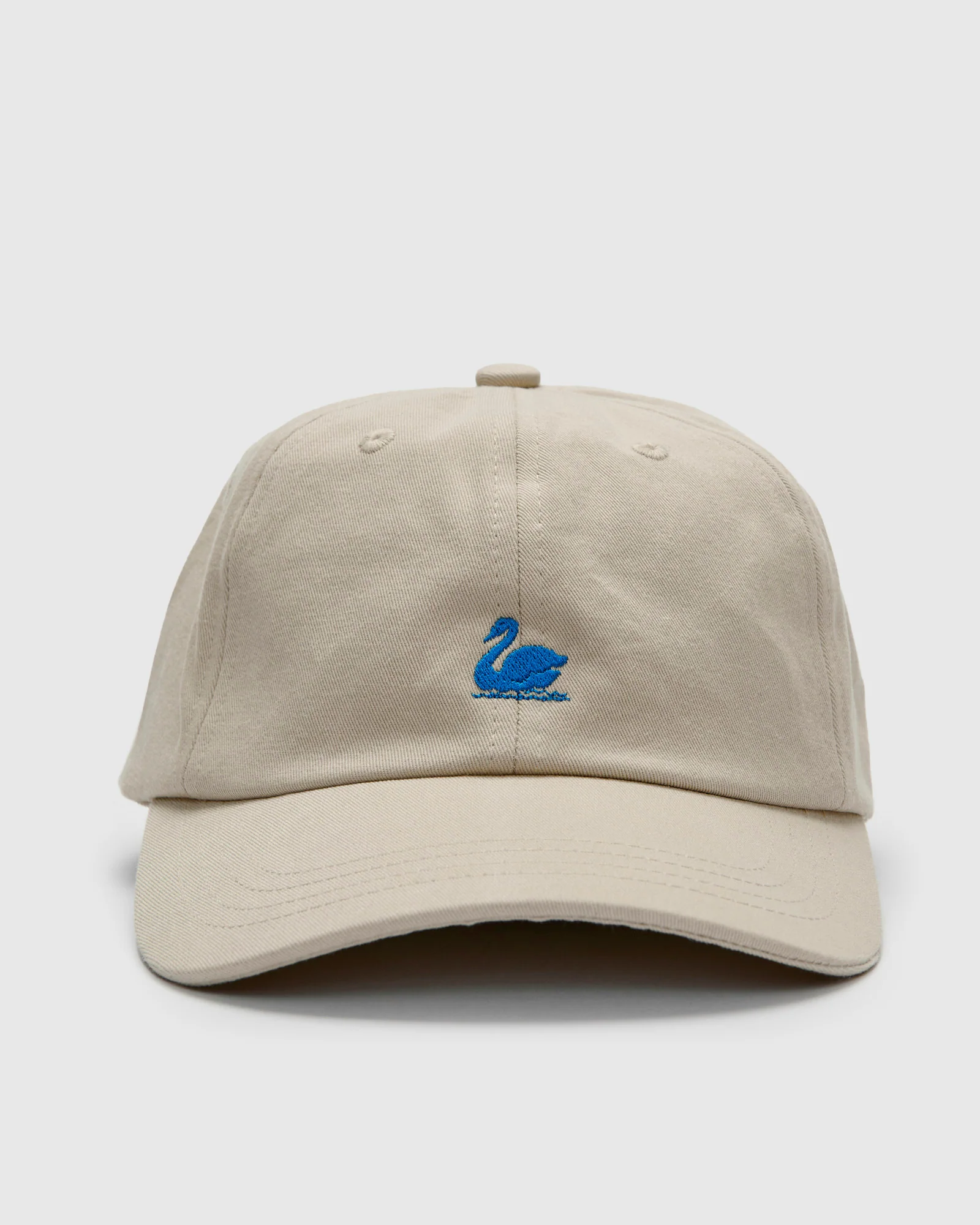Swan Logo Gabardine Cap in Light Khaki - Image 2