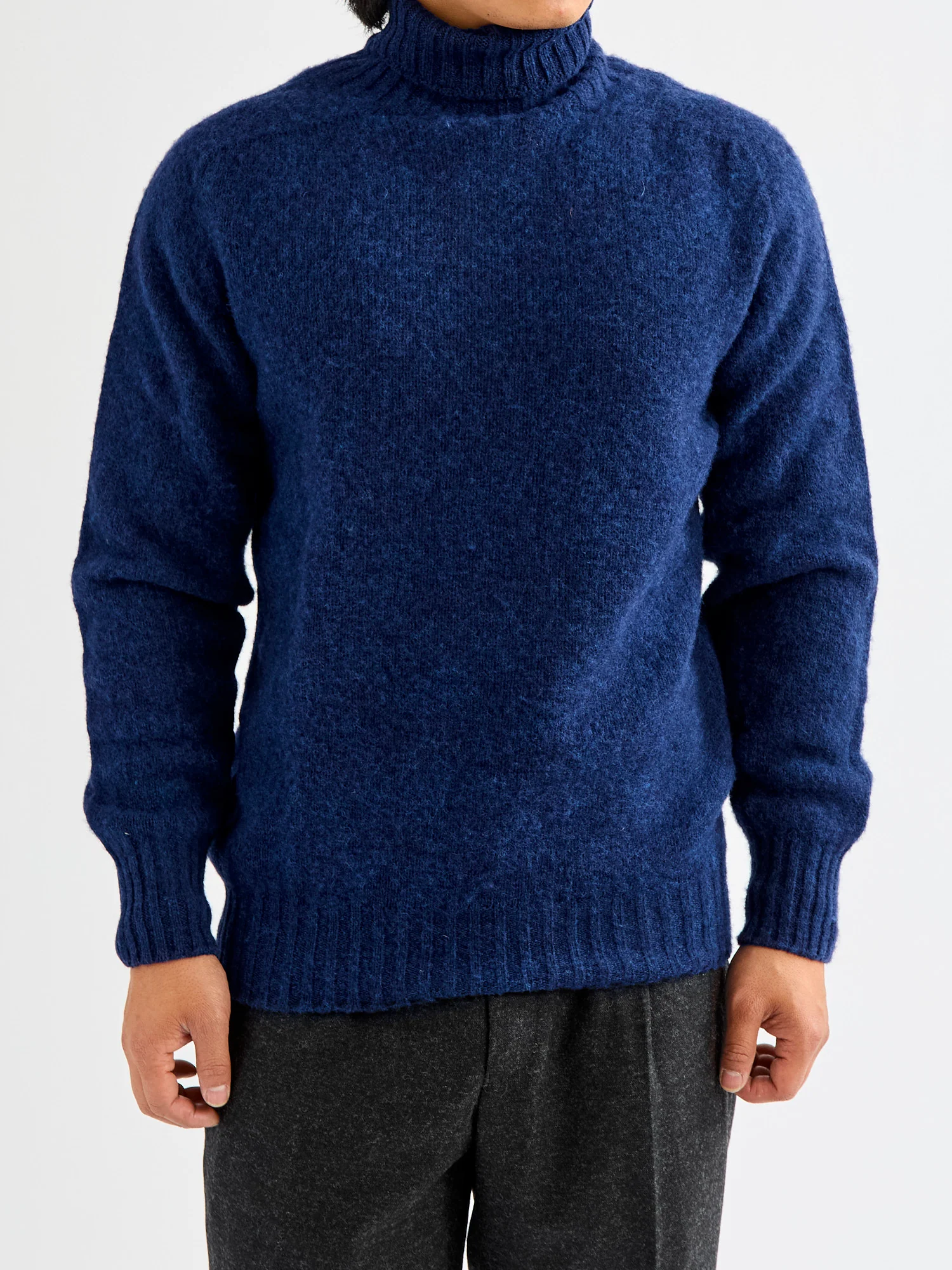 "Sylvester" Wool Turtleneck Sweater in Magic Blue - Image 2