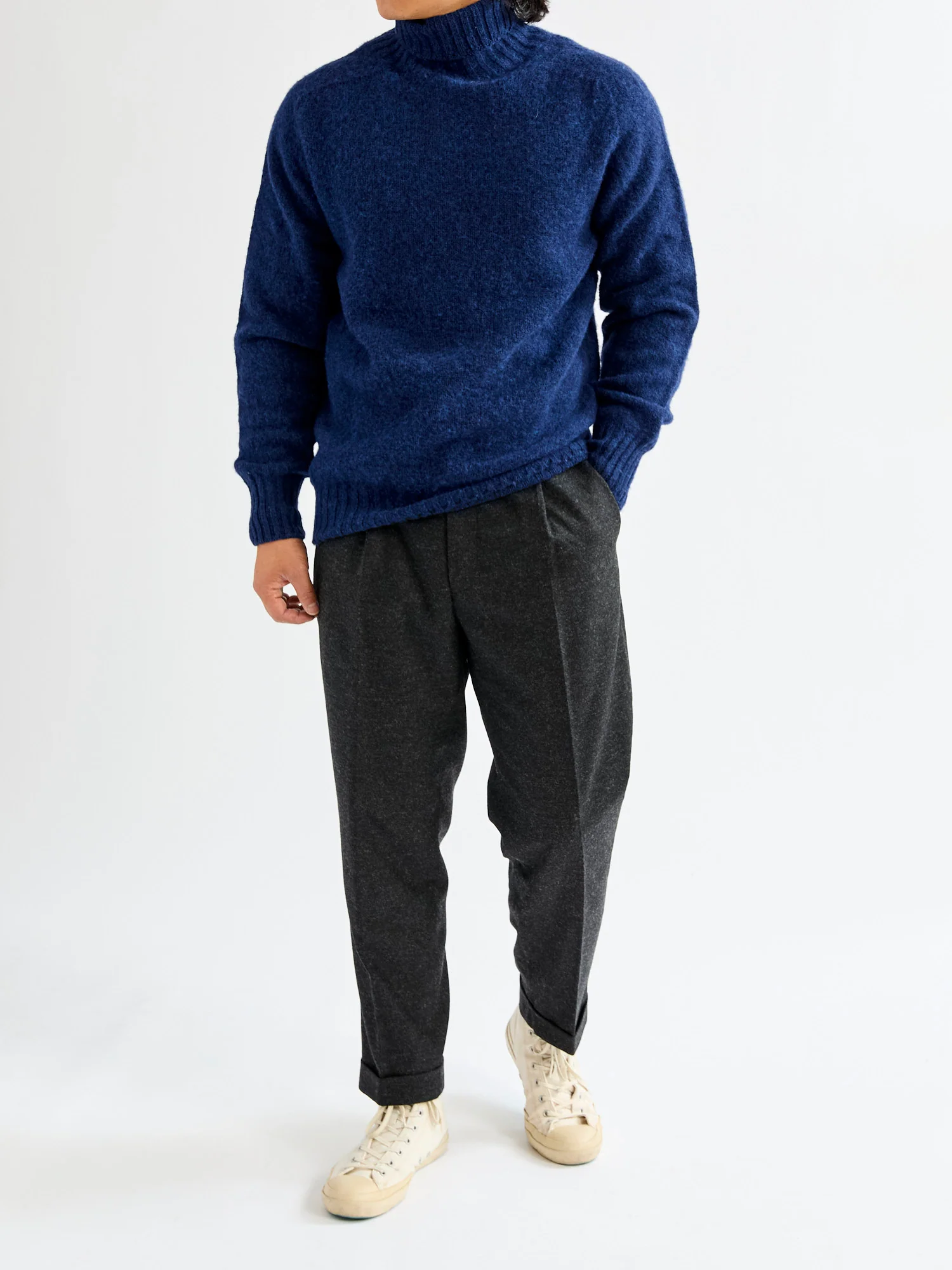 "Sylvester" Wool Turtleneck Sweater in Magic Blue - Image 8