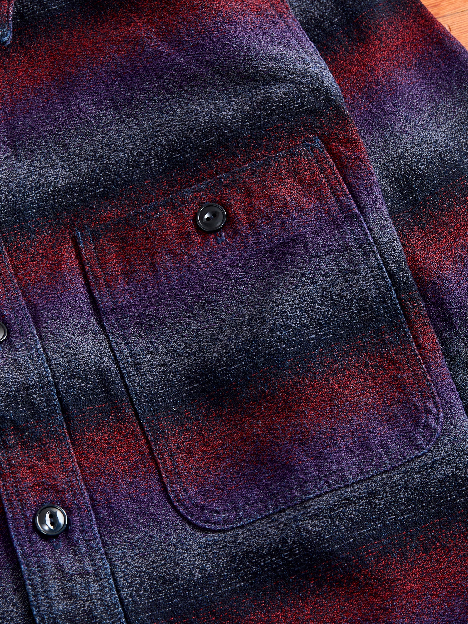 Tasogare Heavyweight Flannel Overshirt in Twilight - Image 4