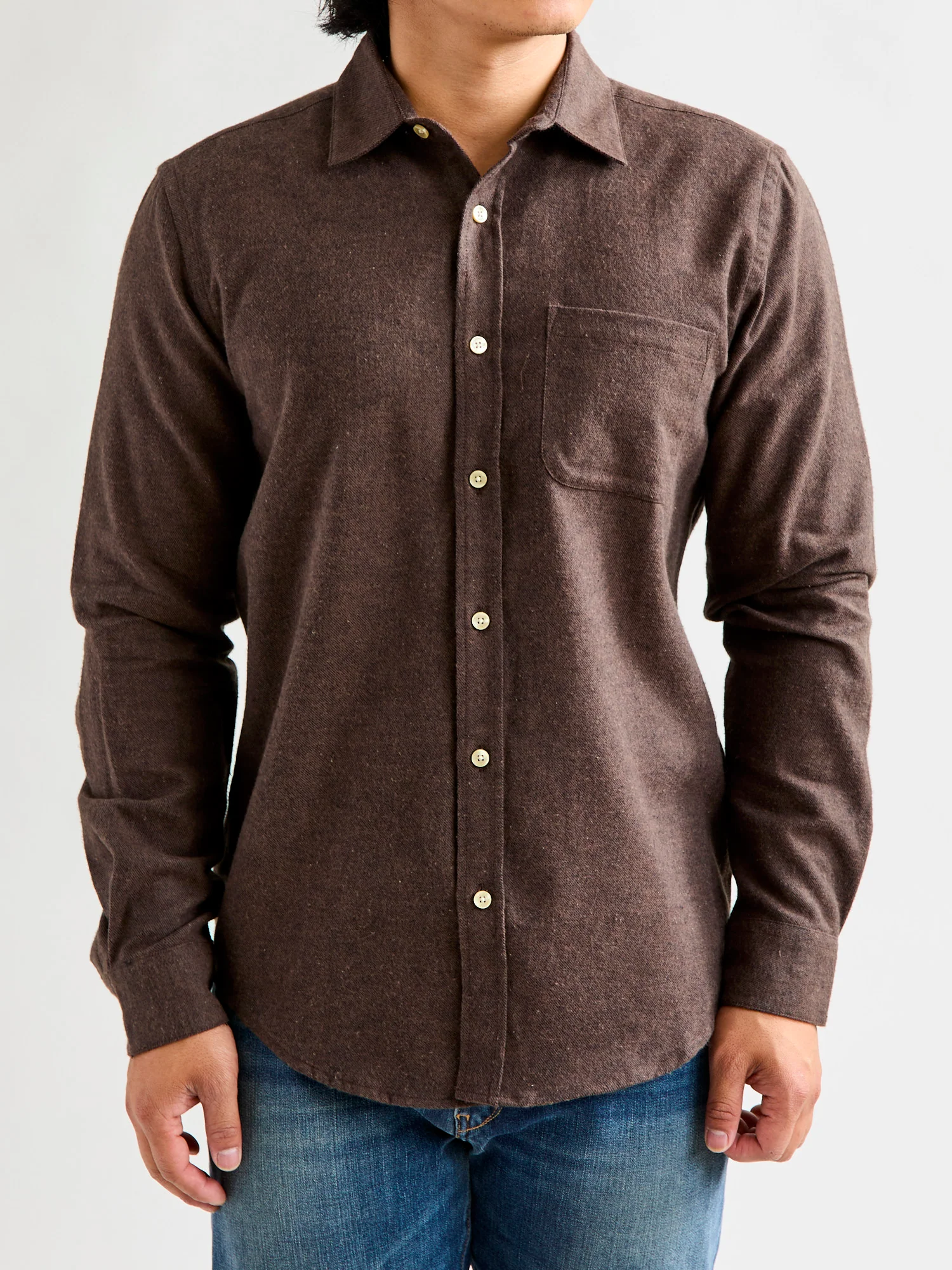 Teca Button-Up Shirt in Brown - Image 2