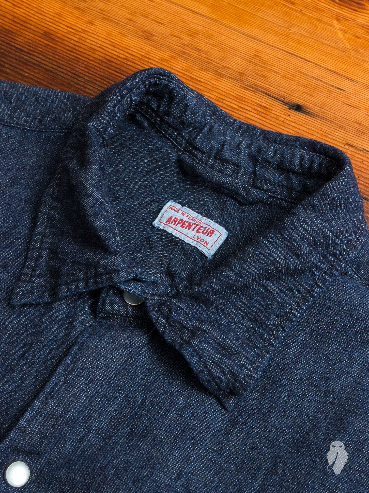 "Ted" Denim Shirt in Washed Indigo - Image 5