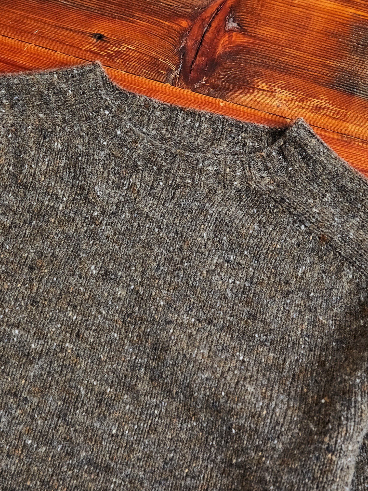 "Terry" Wool Sweater in Brownie - Image 3
