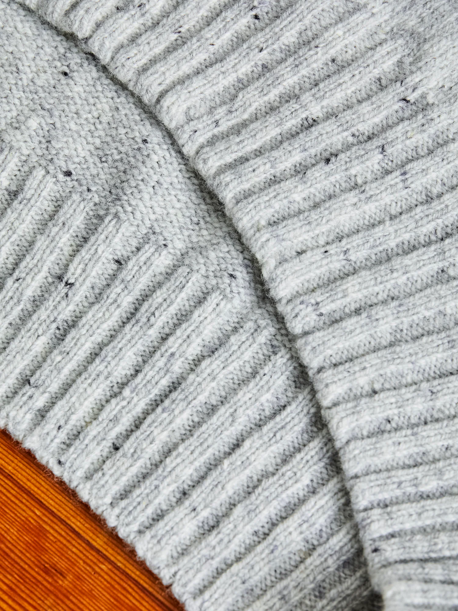 "Terry" Wool Sweater in Silver - Image 5