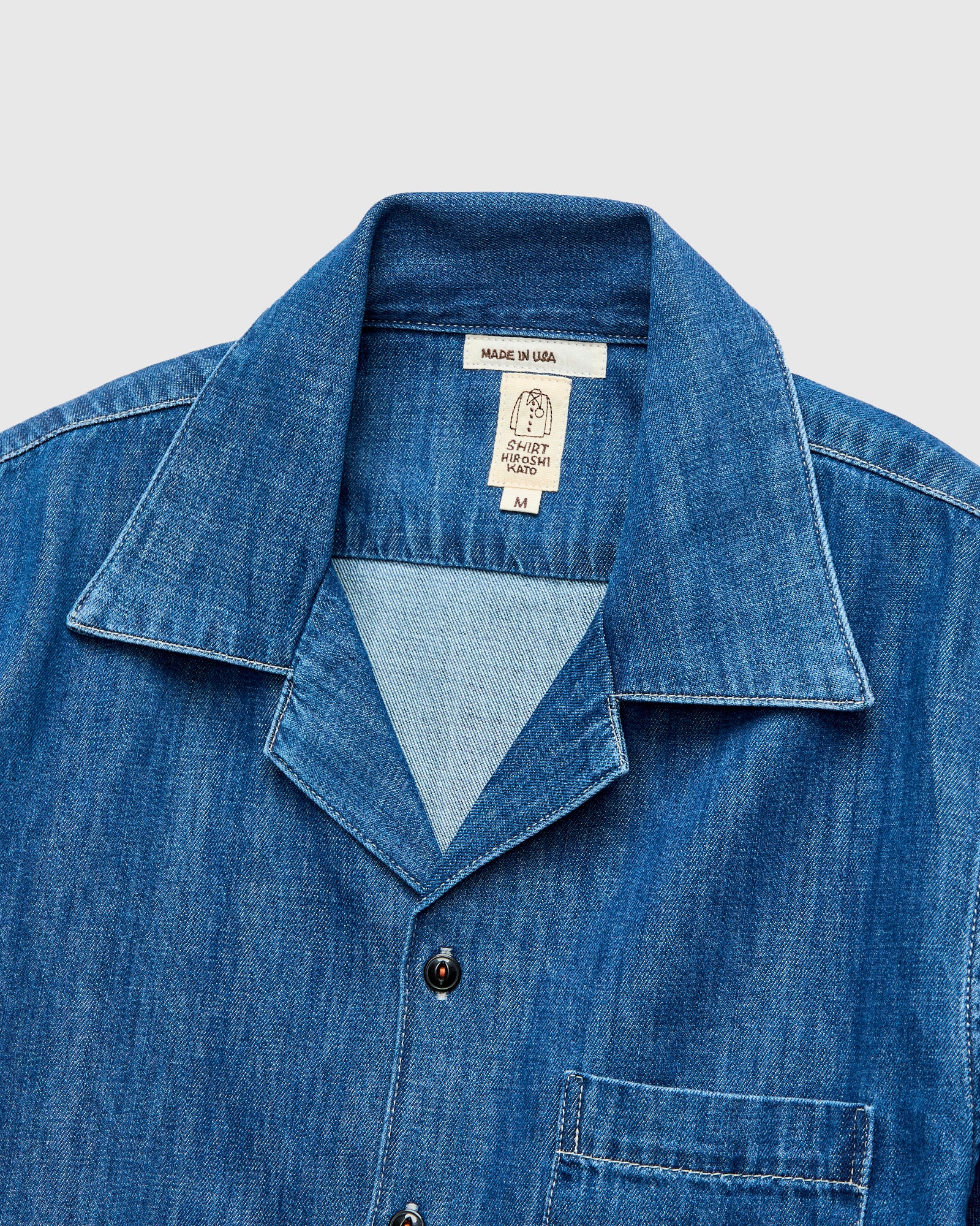 The Wrench Short Sleeve Shirt in Light Indigo - Image 3