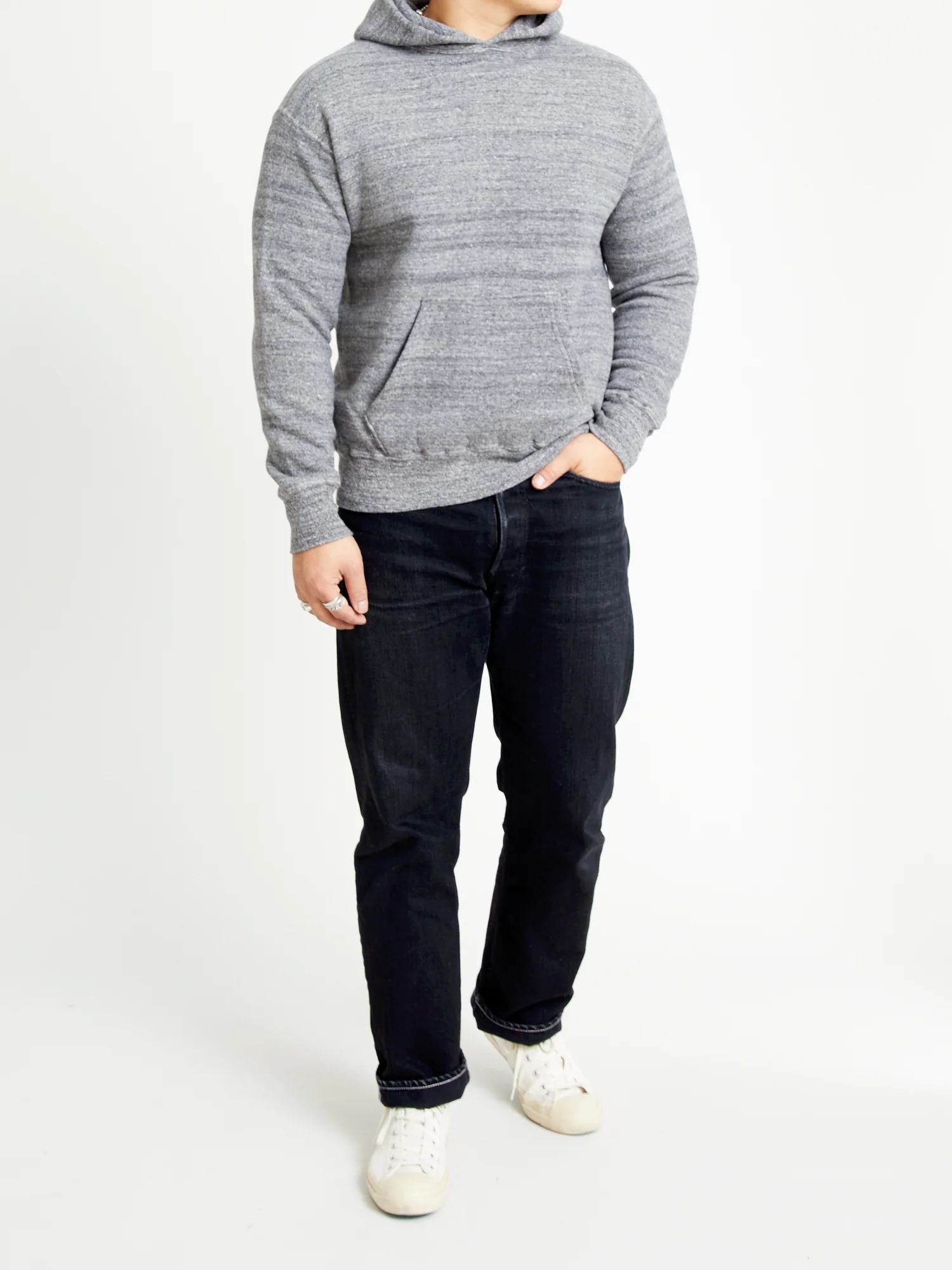 Tsuriami Loopwheel Hoodie in Heather Charcoal - Image 8