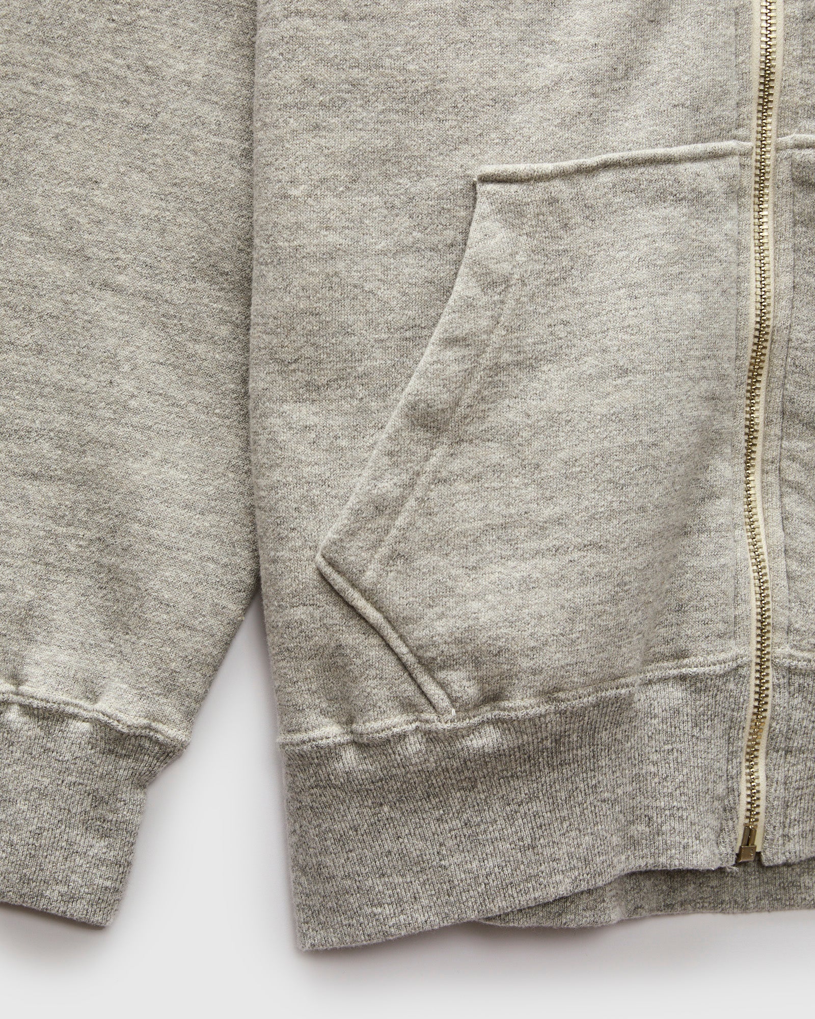 Tsuriami Loopwheel Zip Hoodie in Heather Grey - Image 7