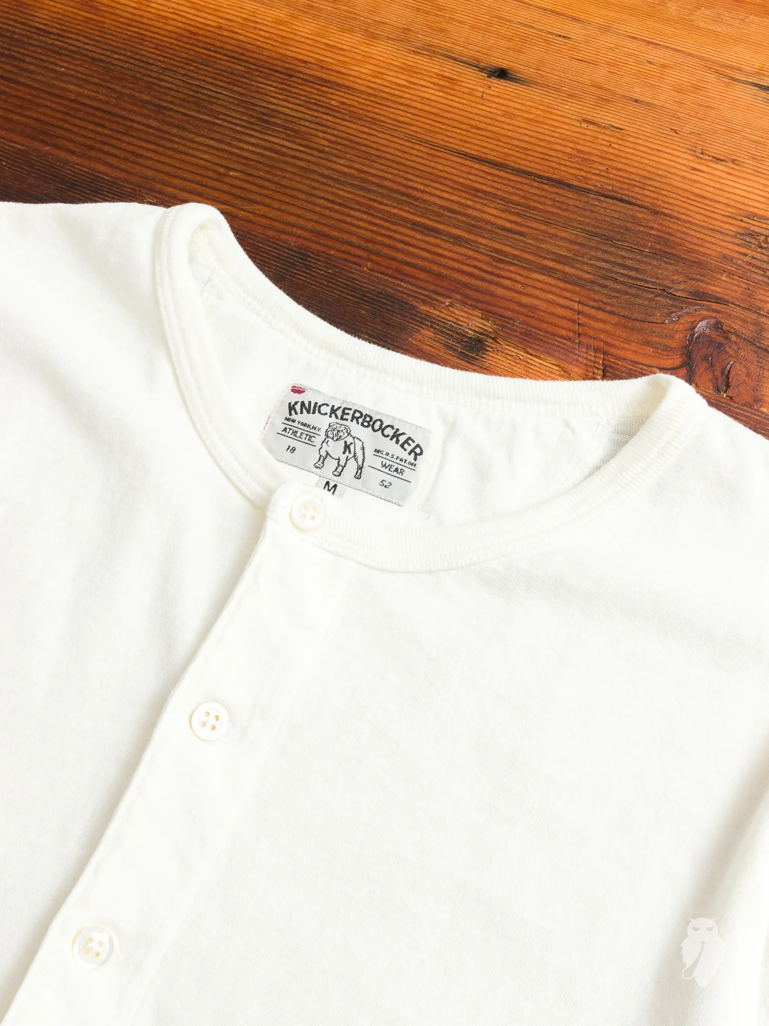 Tube Knit Long Sleeve Henley in White - Image 3