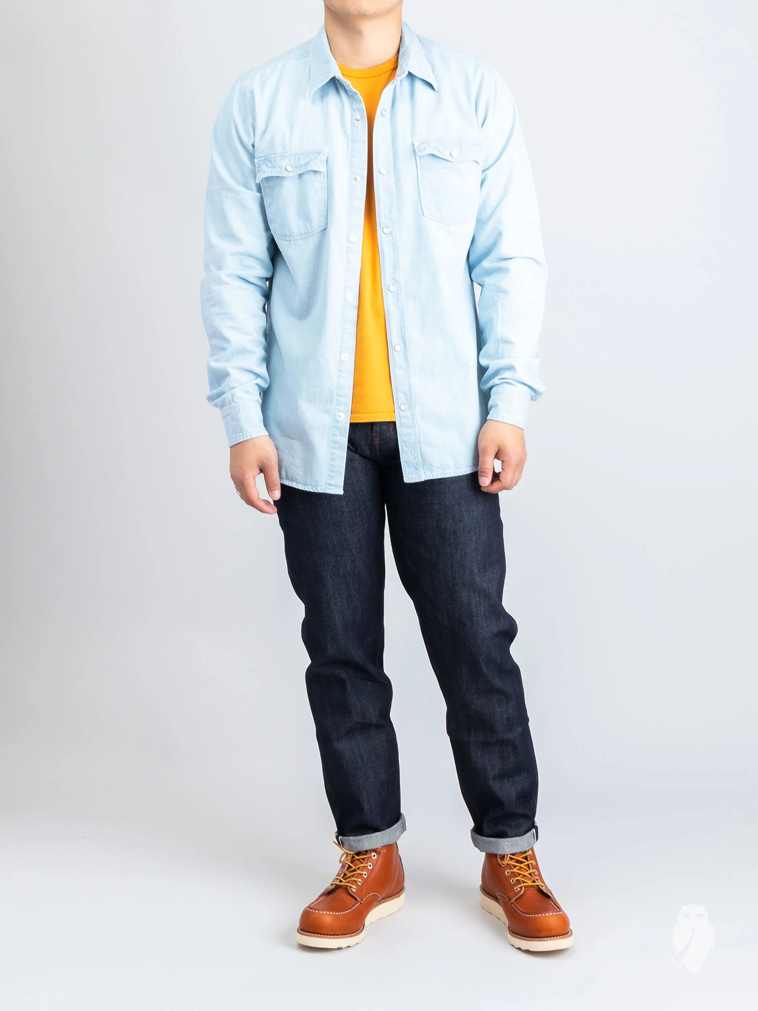 Tube Knit Pocket T-Shirt in Mango - Image 7