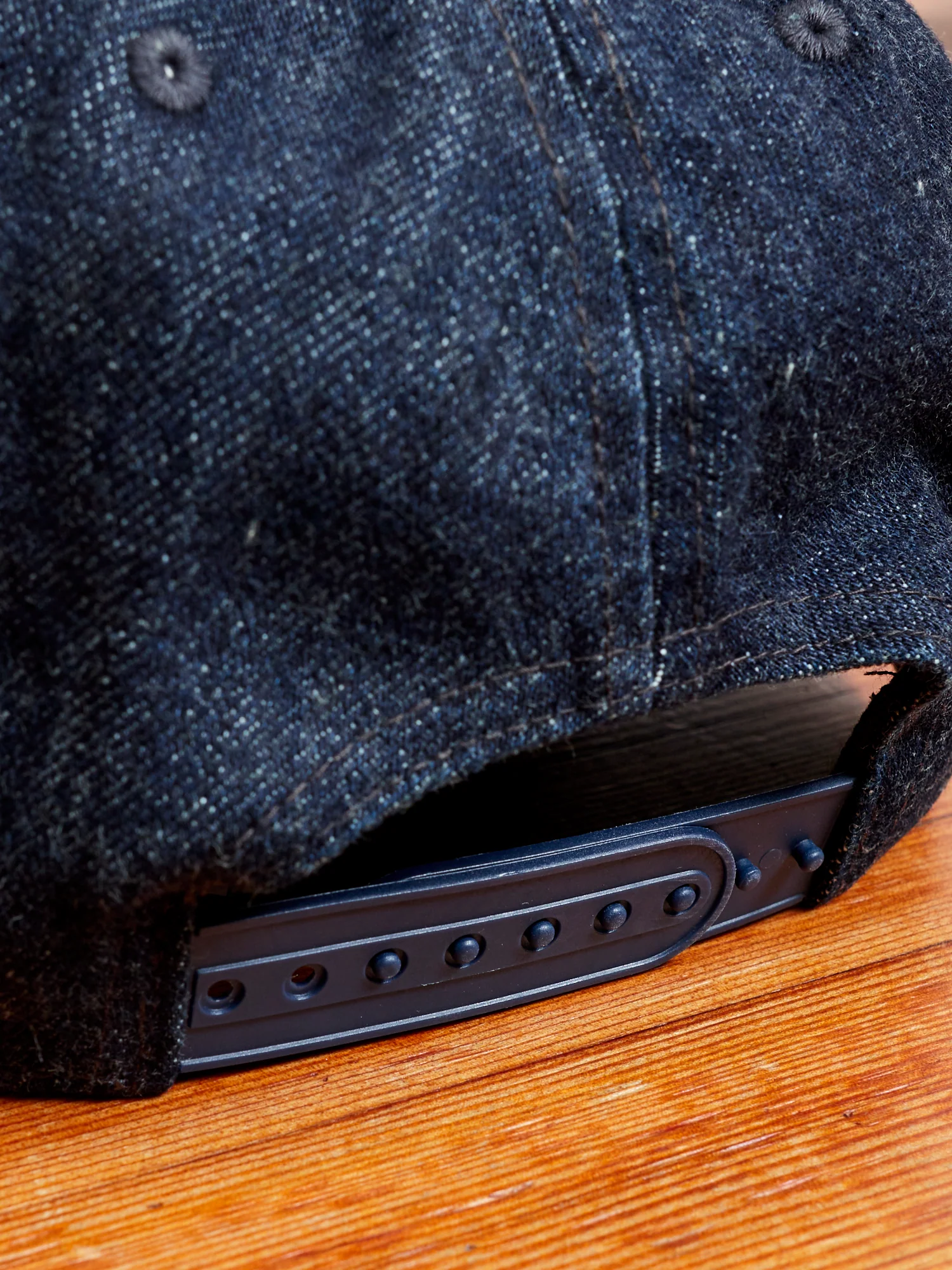 Denim Baseball Cap in Indigo - Image 3